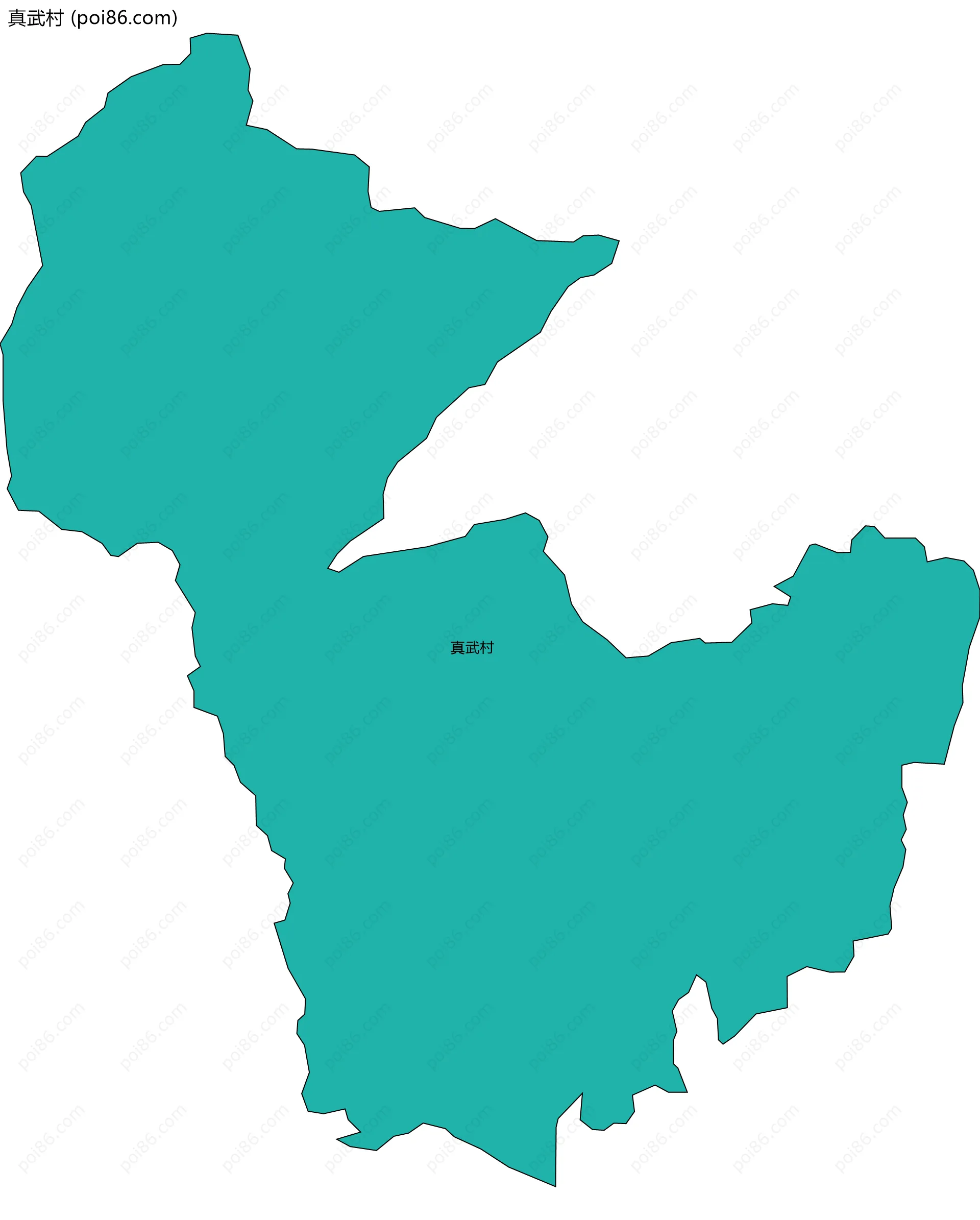 真武村边界地图