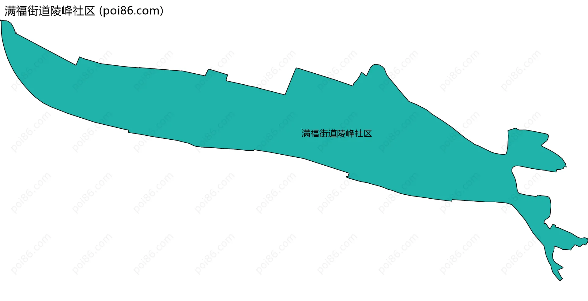 满福街道陵峰社区边界地图