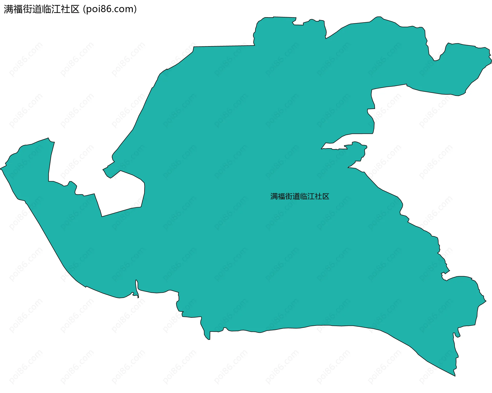 满福街道临江社区边界地图