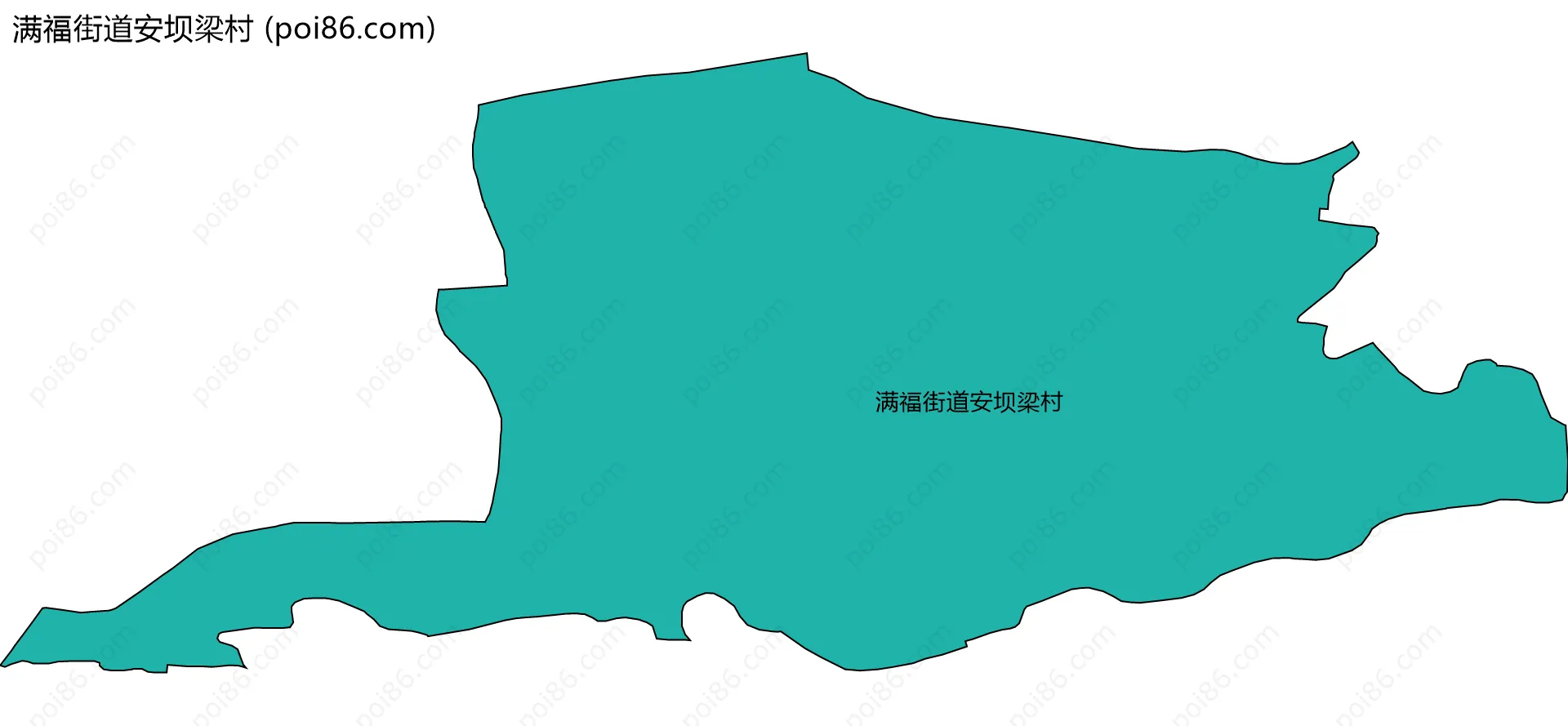 满福街道安坝梁村边界地图