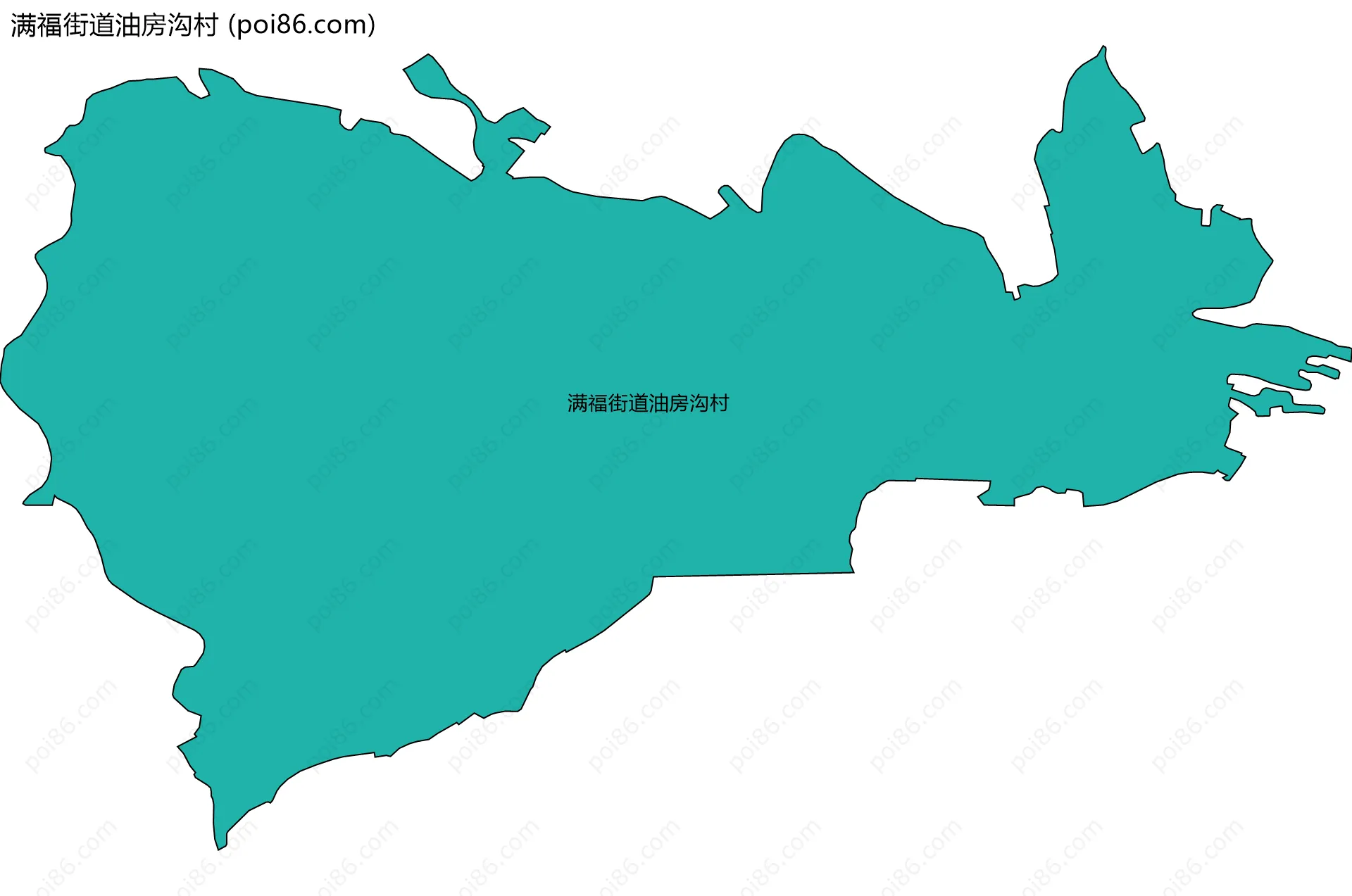 满福街道油房沟村边界地图