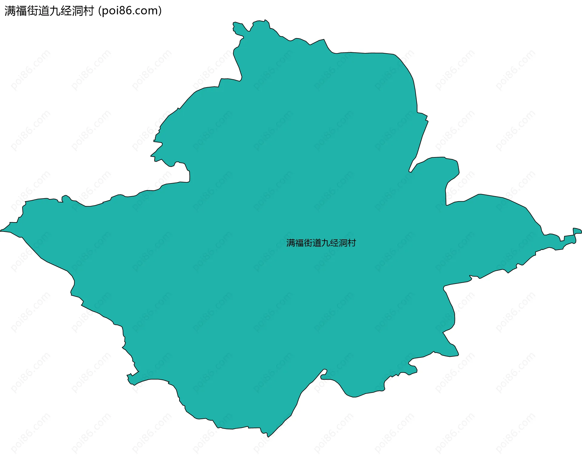 满福街道九经洞村边界地图