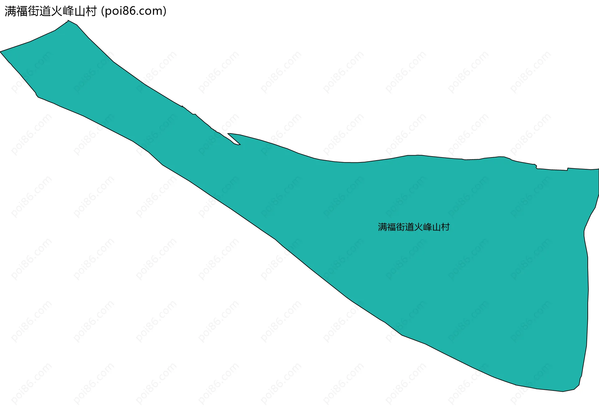 满福街道火峰山村边界地图