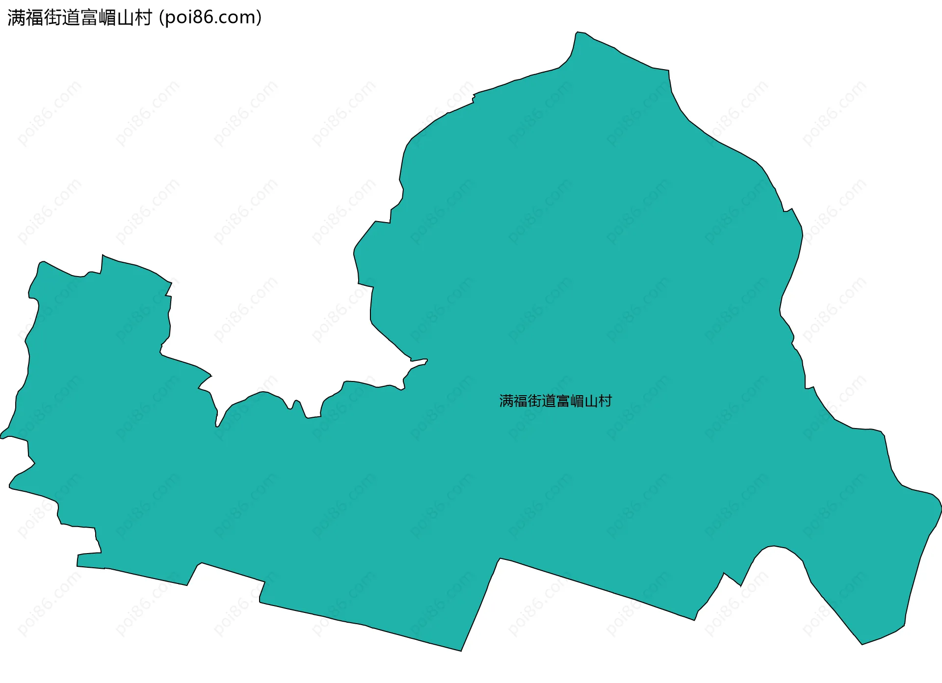 满福街道富嵋山村边界地图