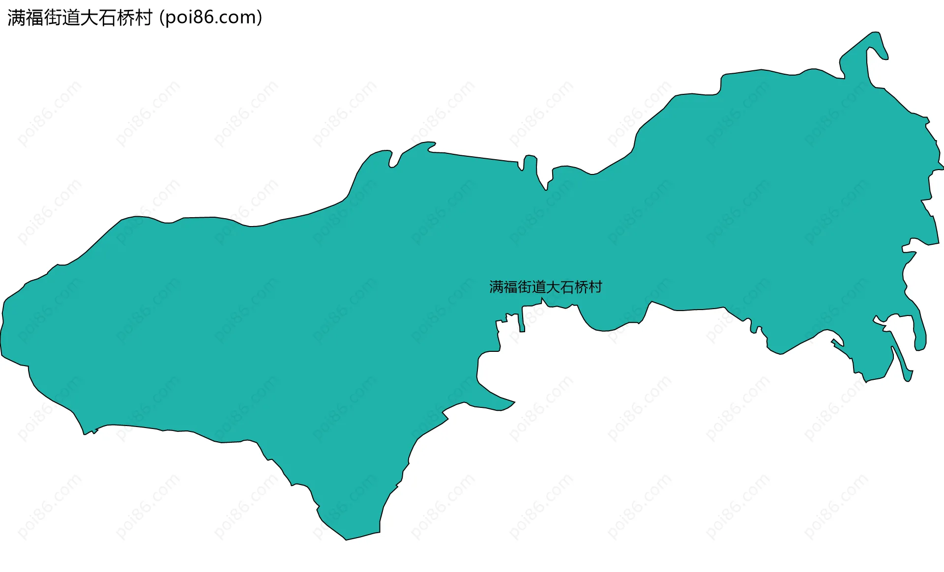 满福街道大石桥村边界地图