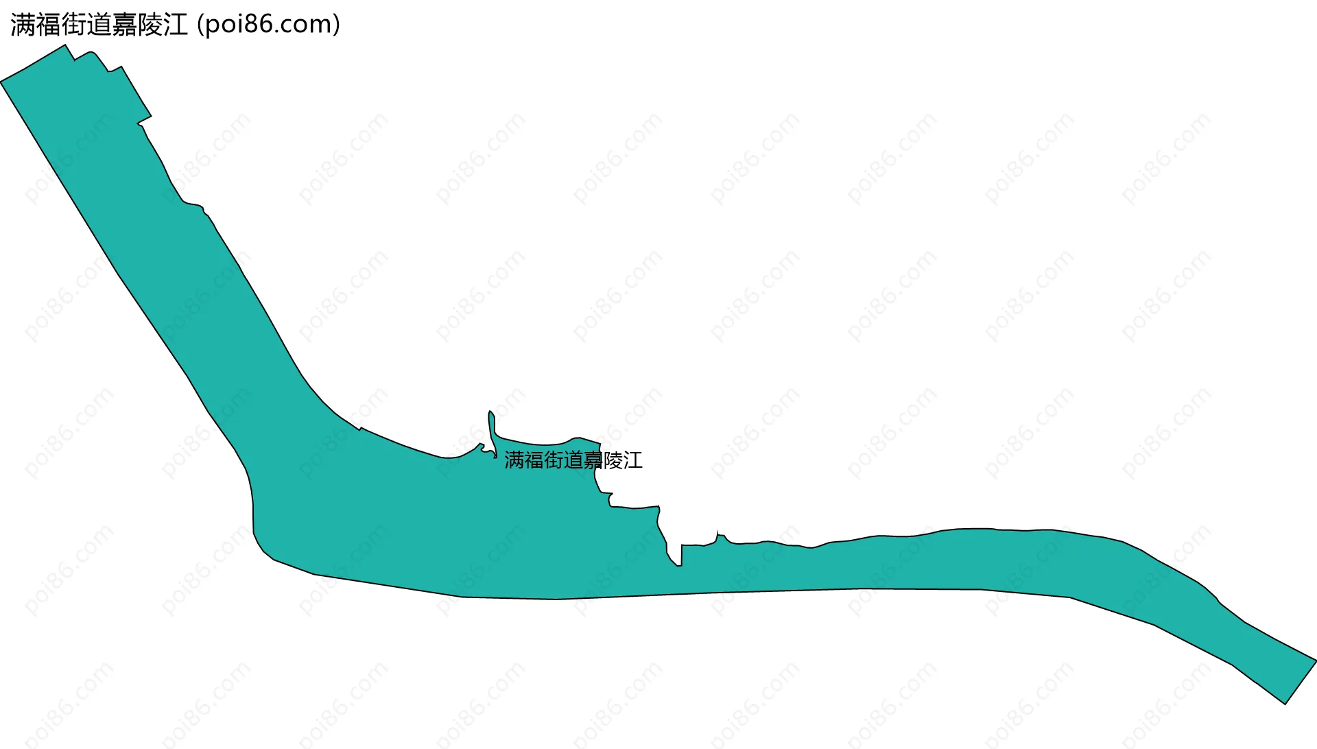 满福街道嘉陵江边界地图