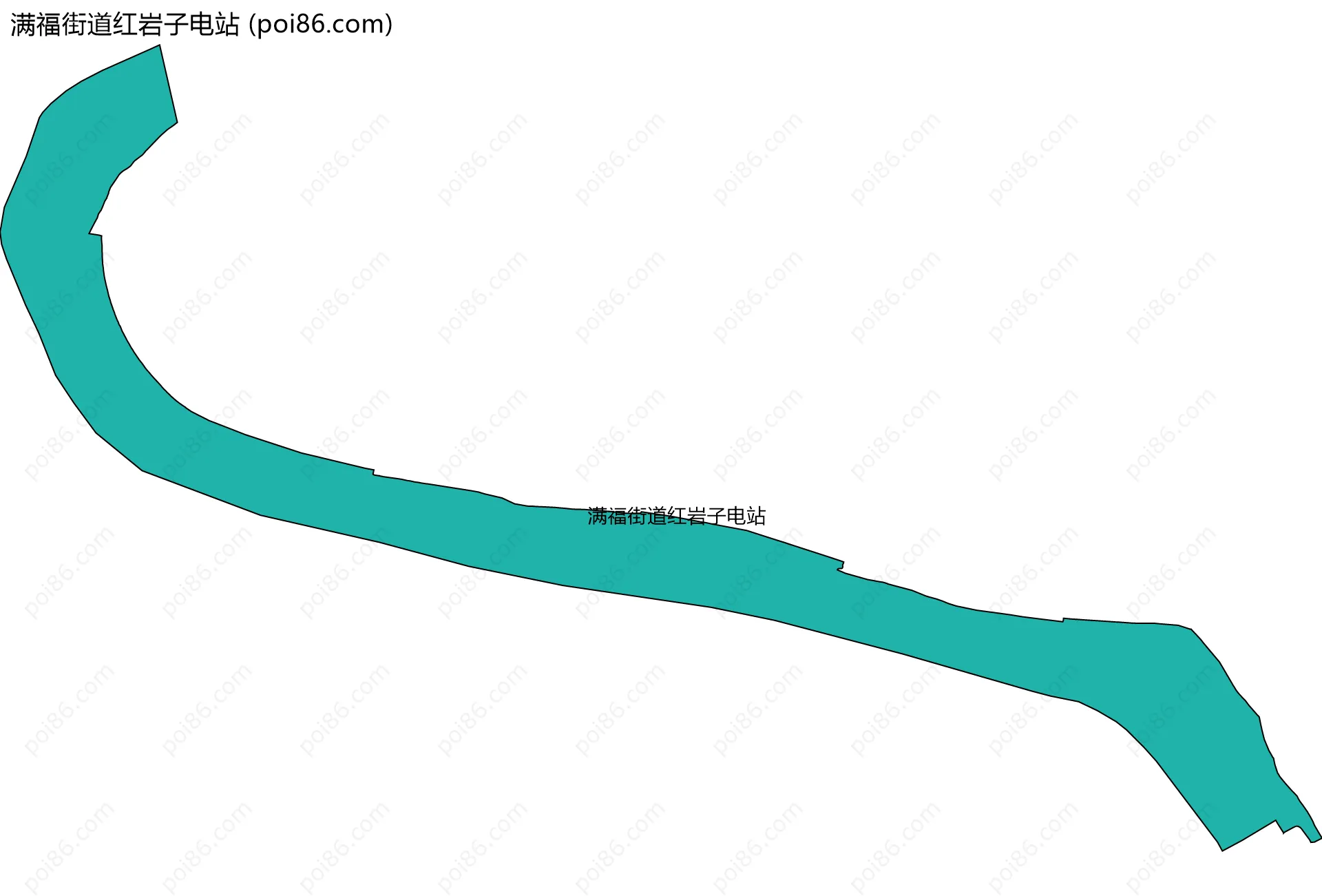 满福街道红岩子电站边界地图