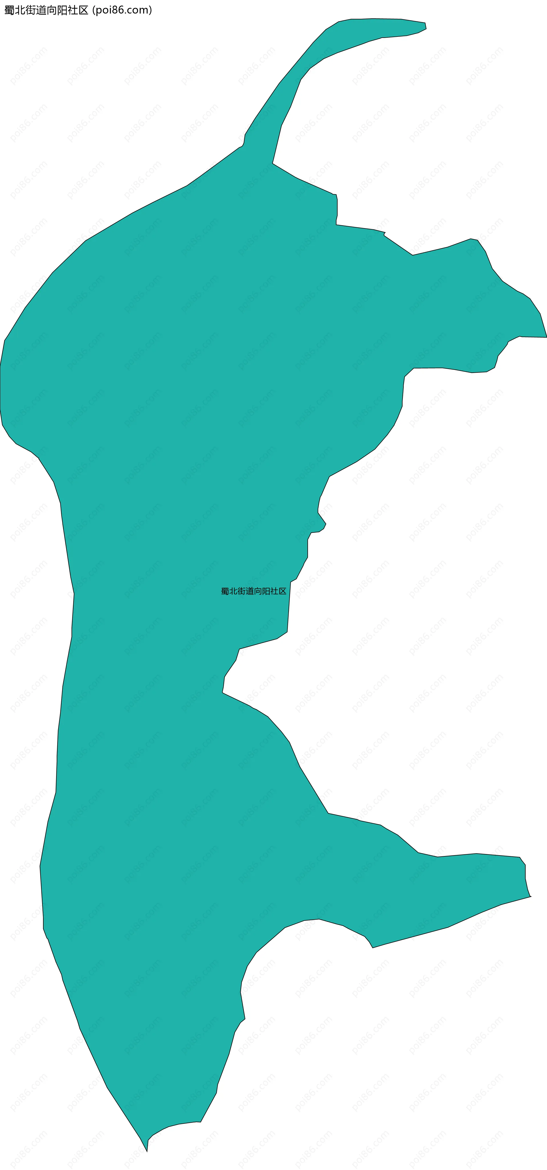 蜀北街道向阳社区边界地图