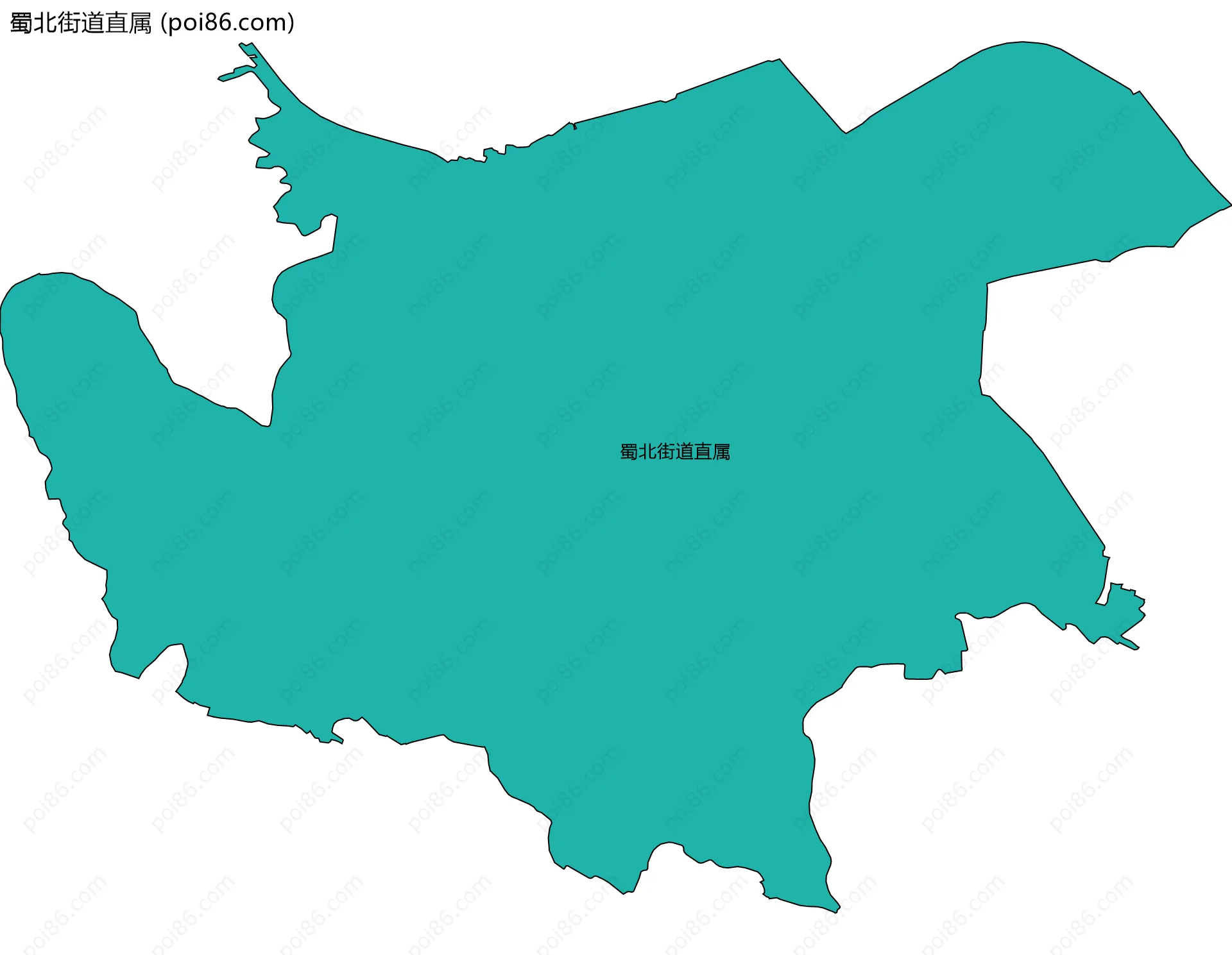 蜀北街道直属边界地图