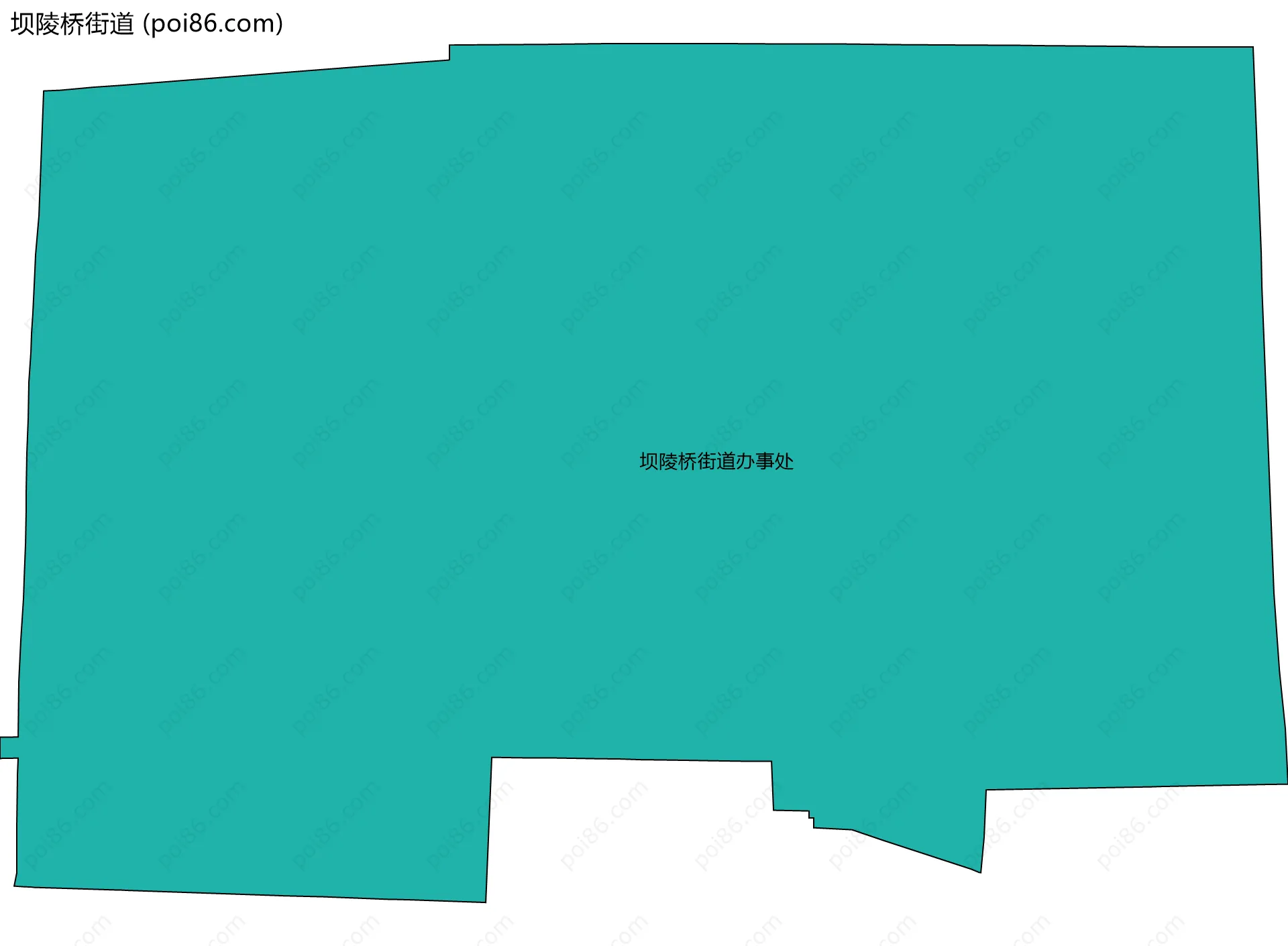 坝陵桥街道边界地图(五级行政区划)