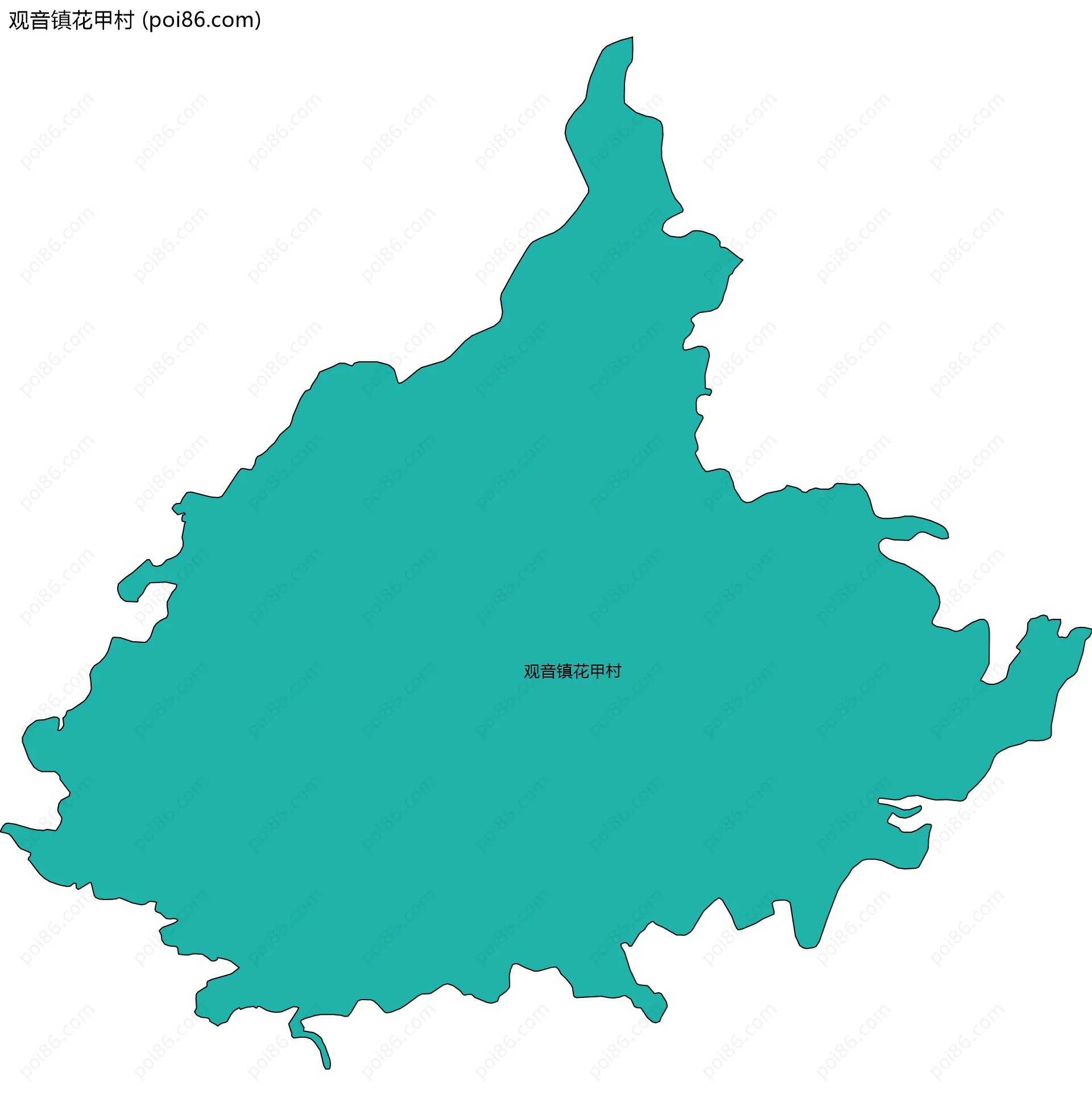 观音镇花甲村边界地图