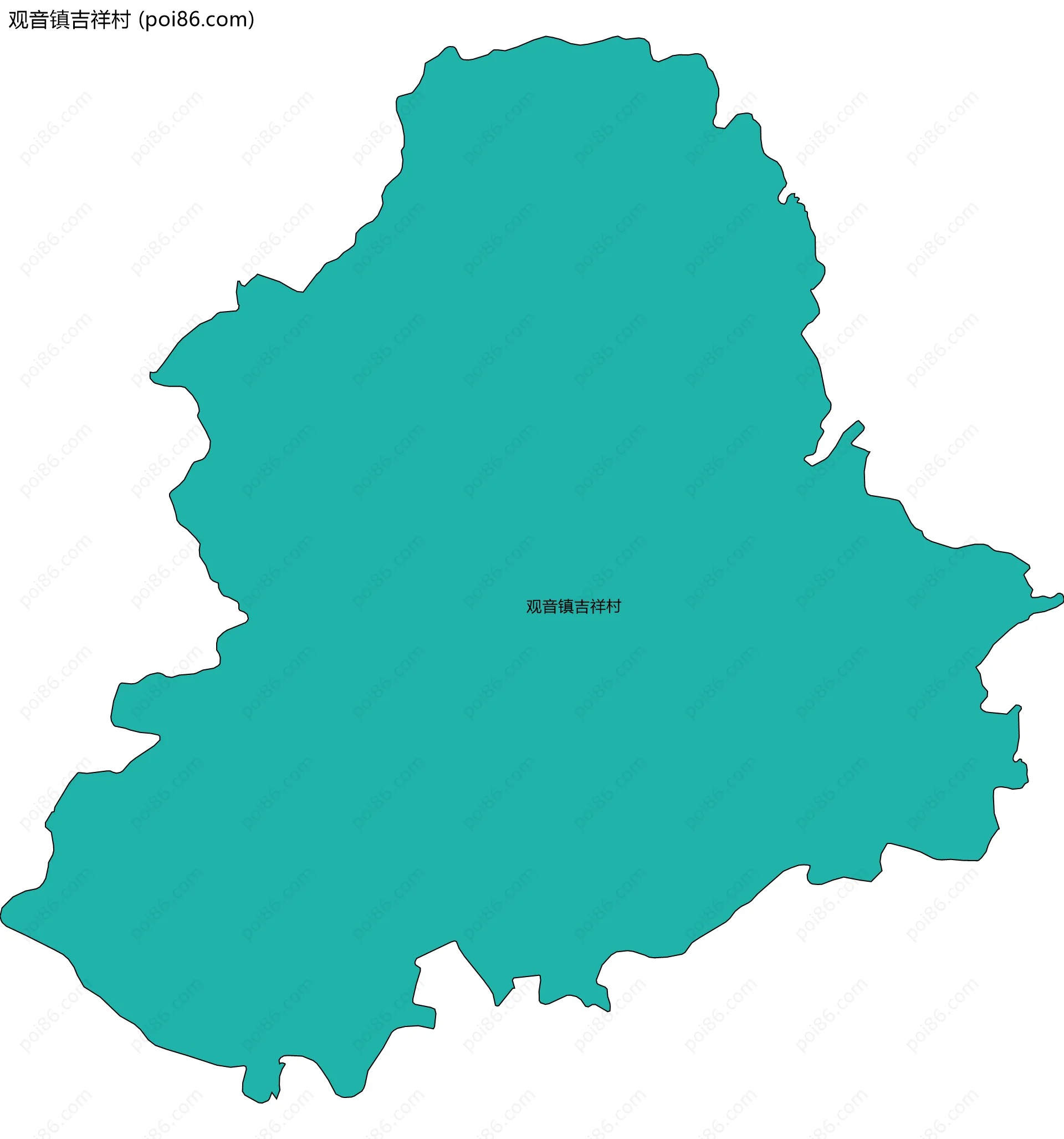 观音镇吉祥村边界地图
