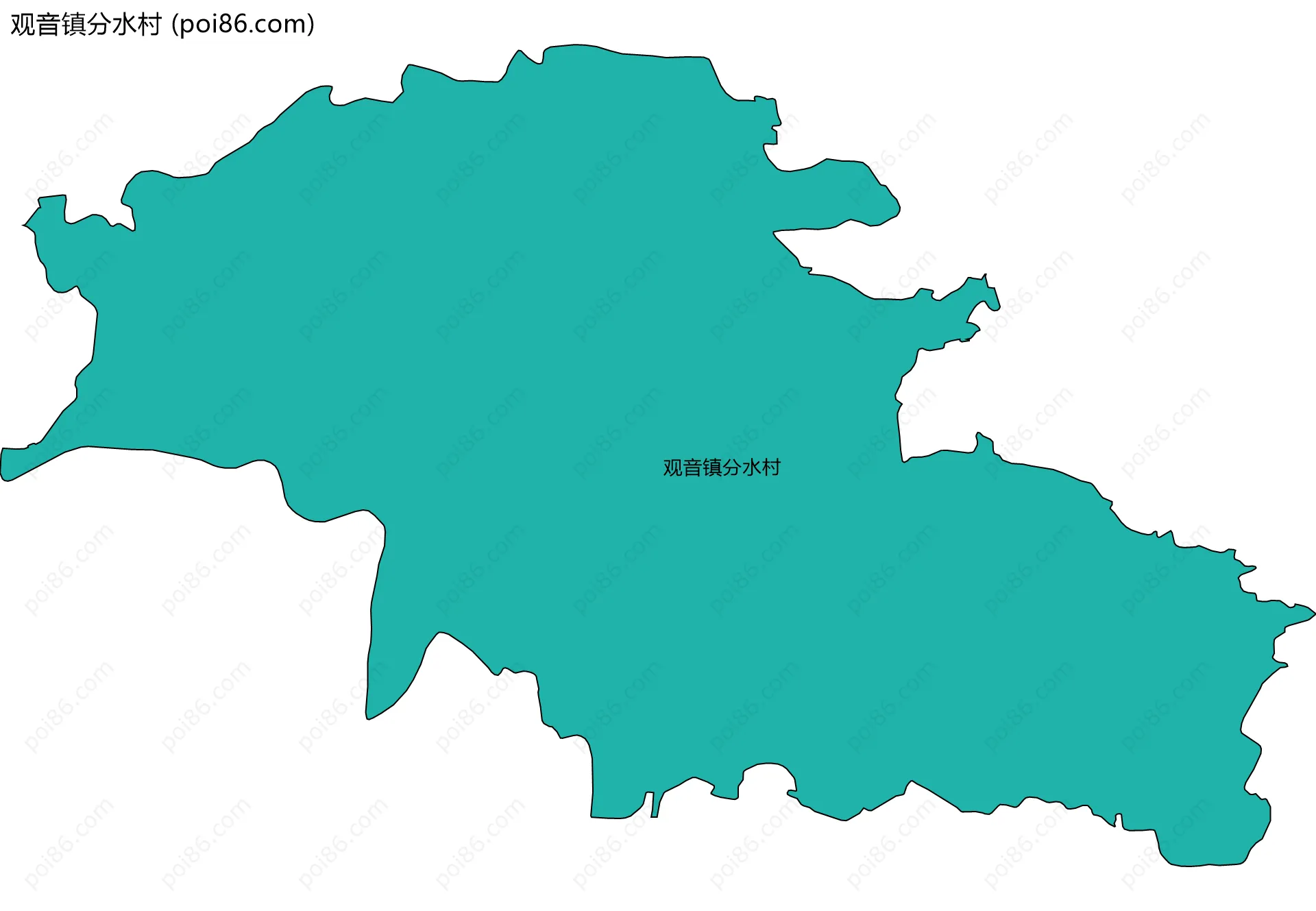 观音镇分水村边界地图