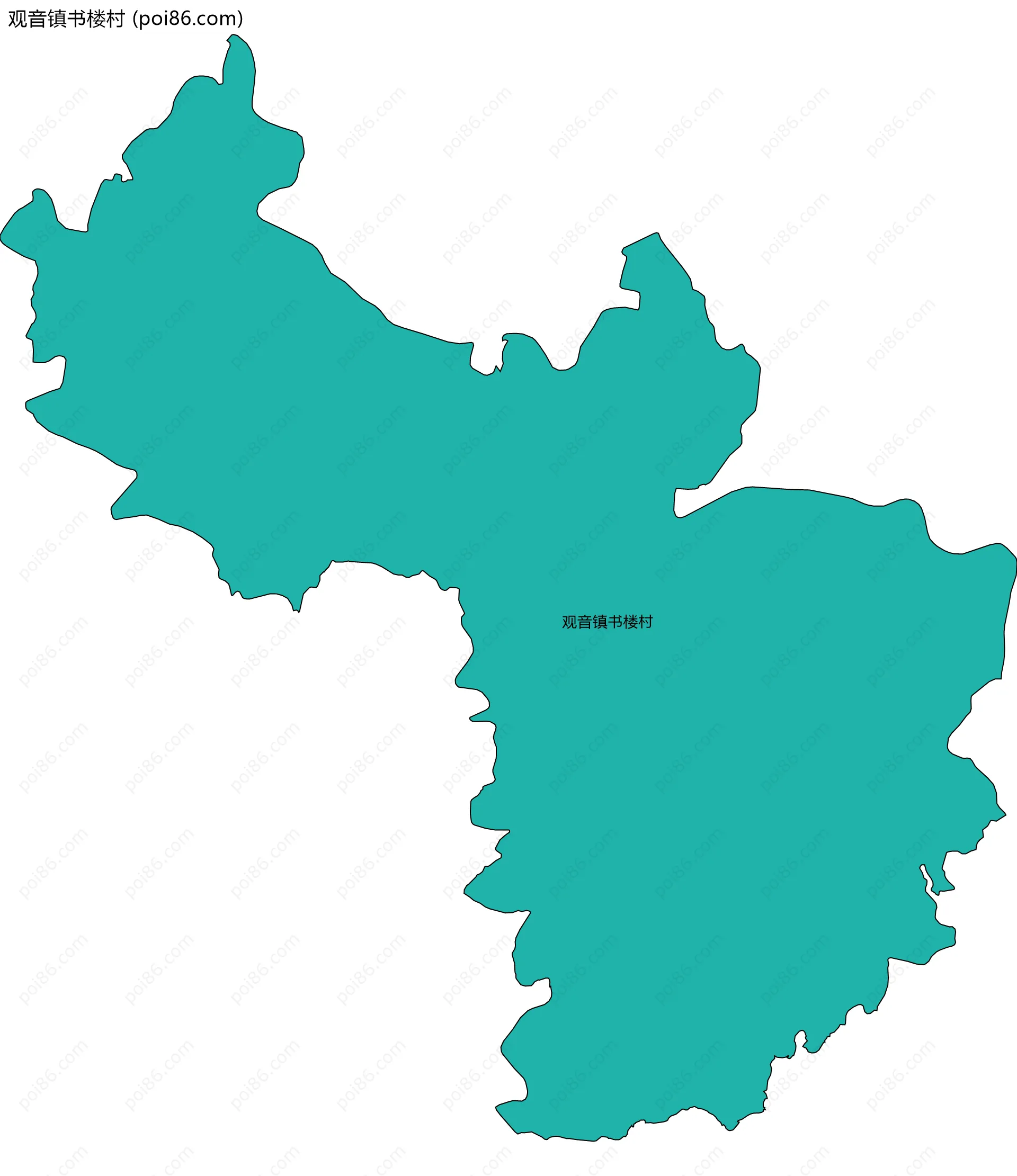 观音镇书楼村边界地图