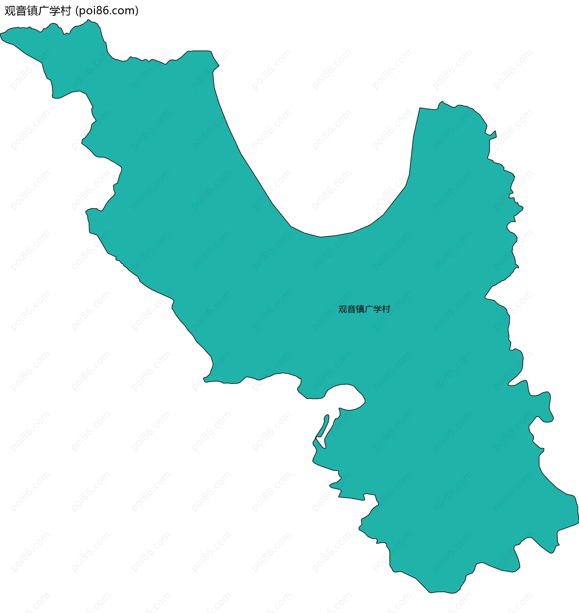 观音镇广学村边界地图