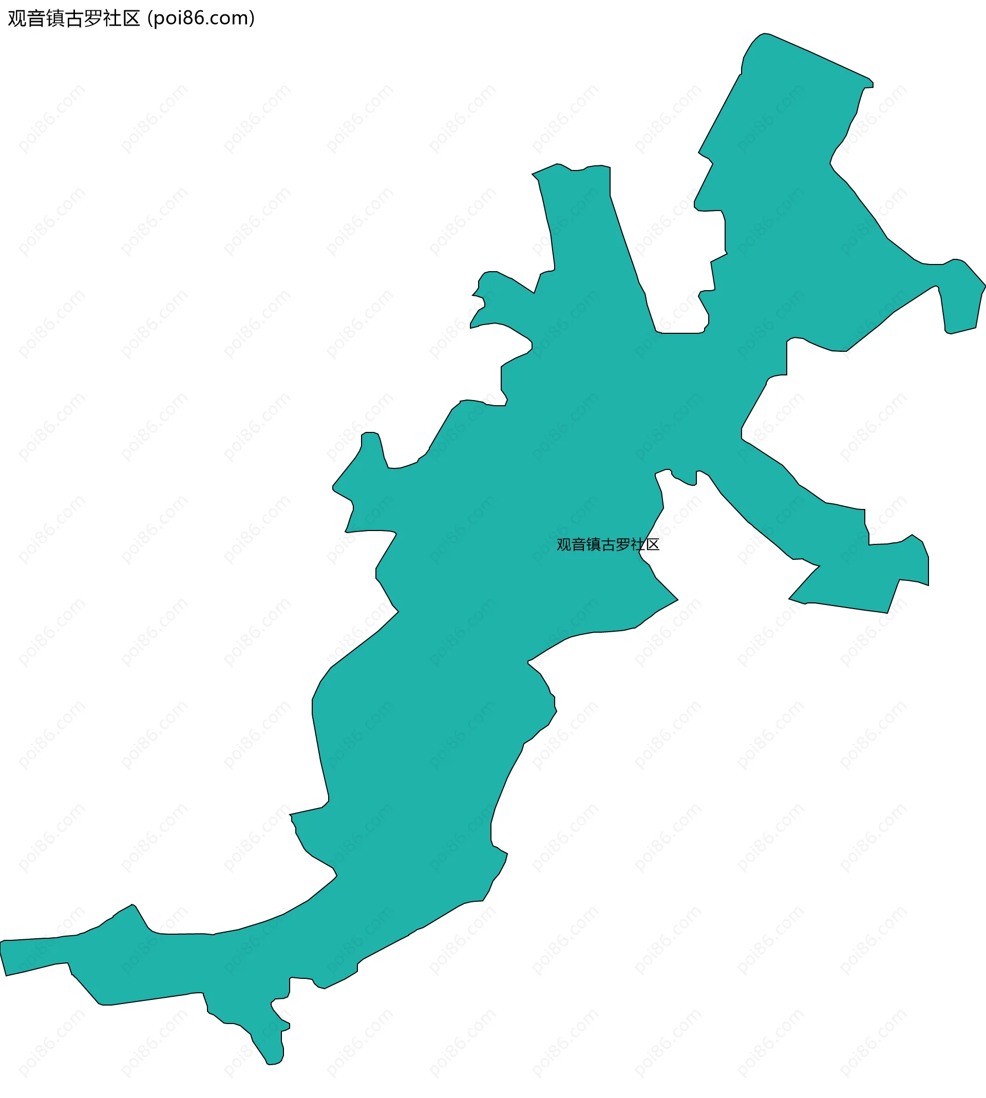 观音镇古罗社区边界地图