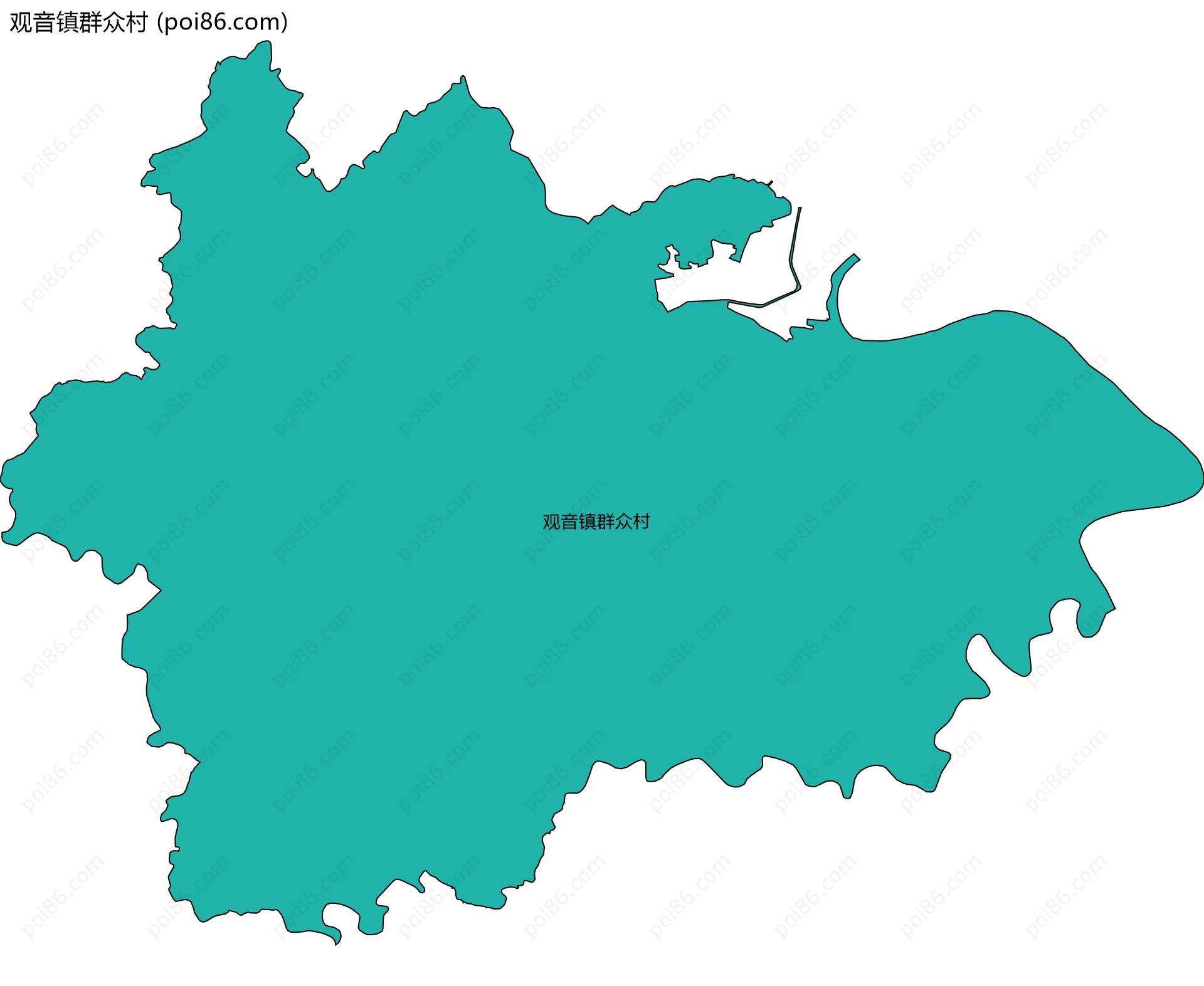 观音镇群众村边界地图