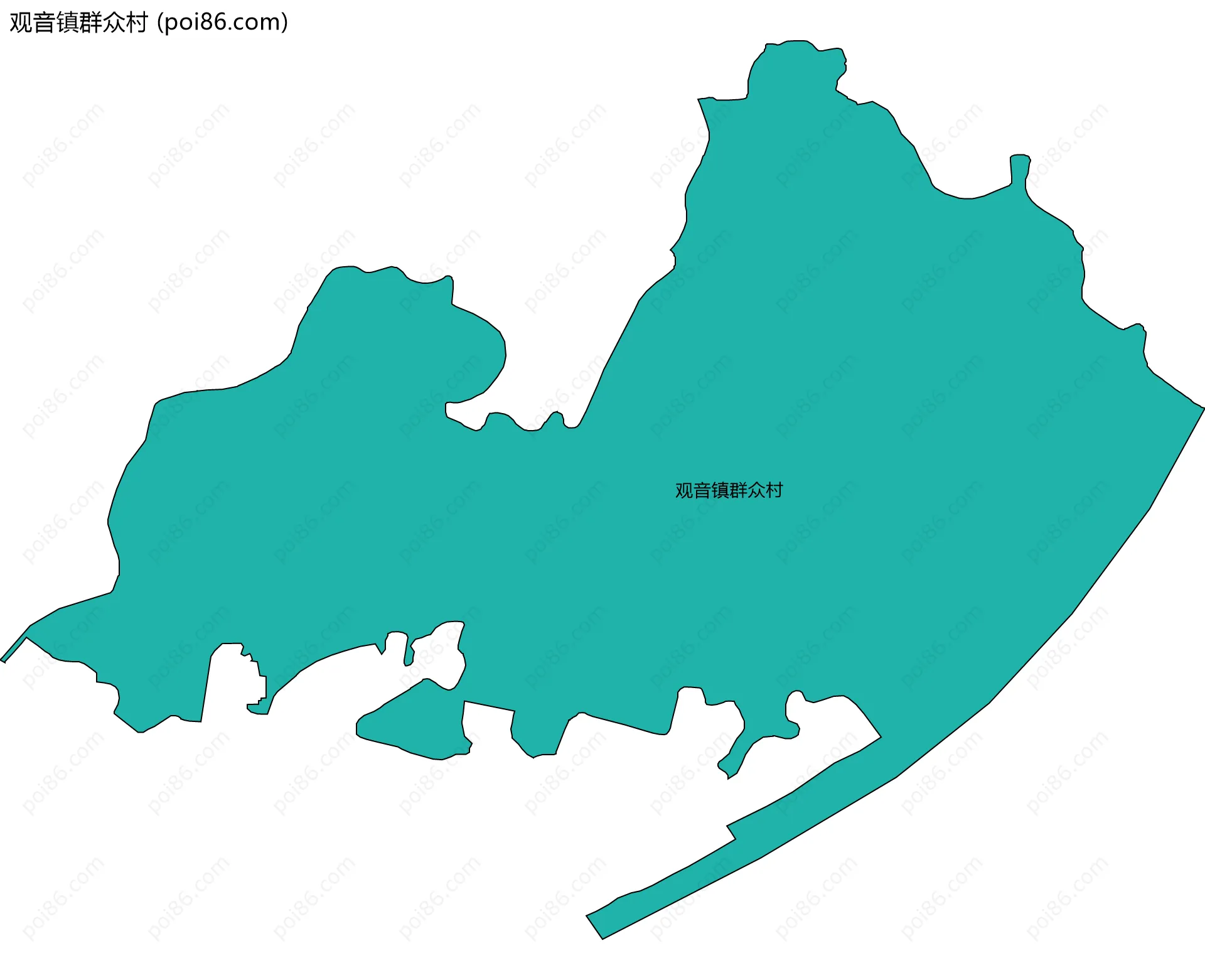 观音镇群众村边界地图