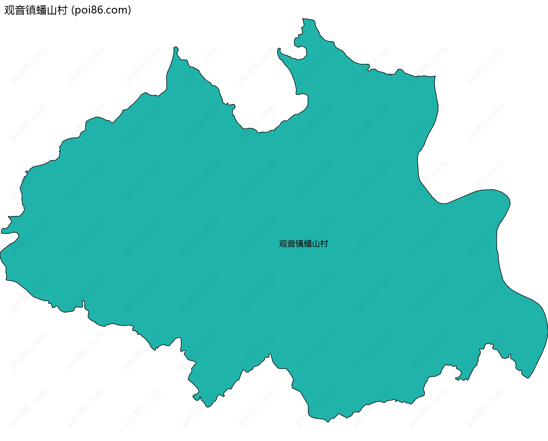 观音镇蟠山村边界地图