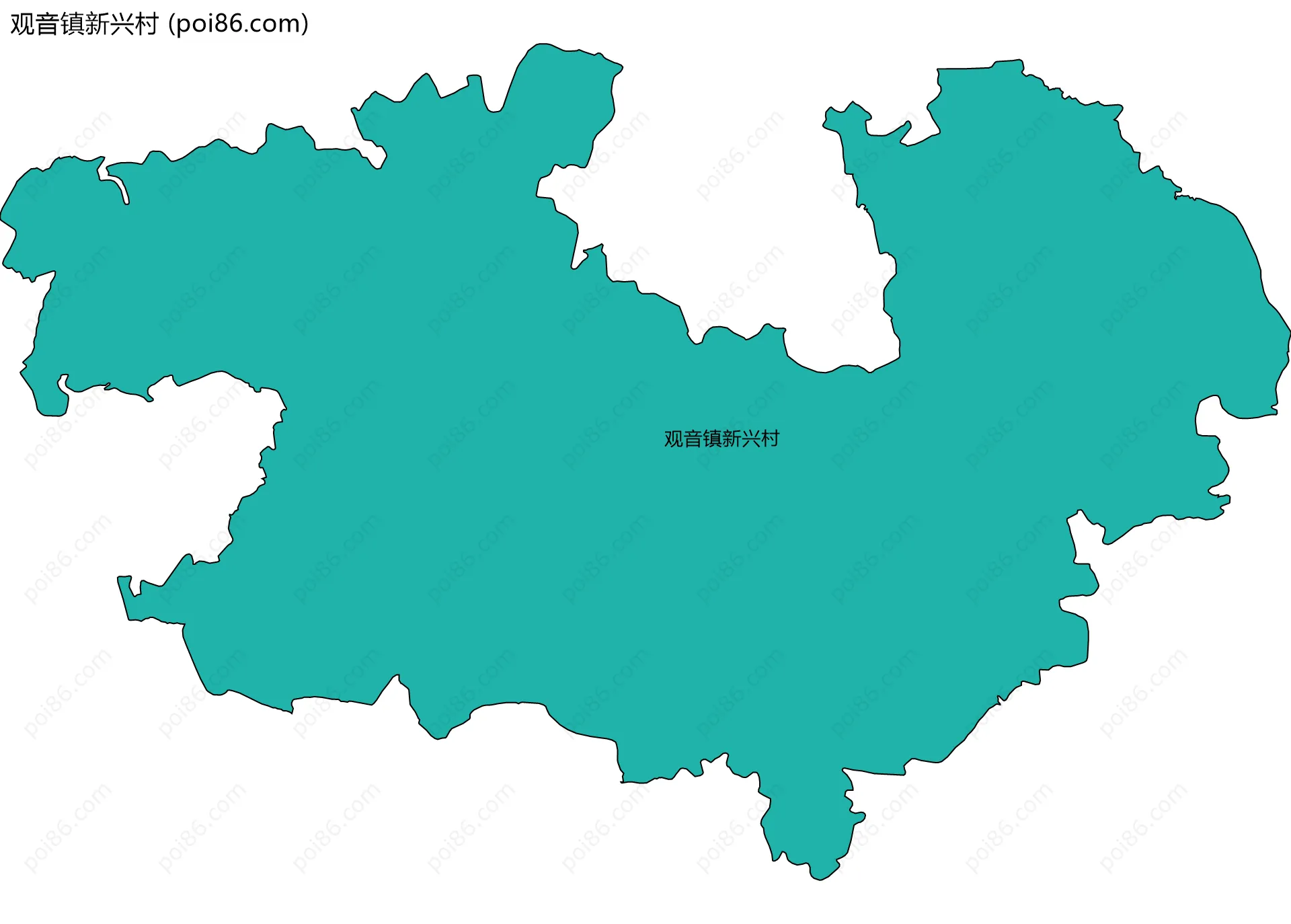 观音镇新兴村边界地图