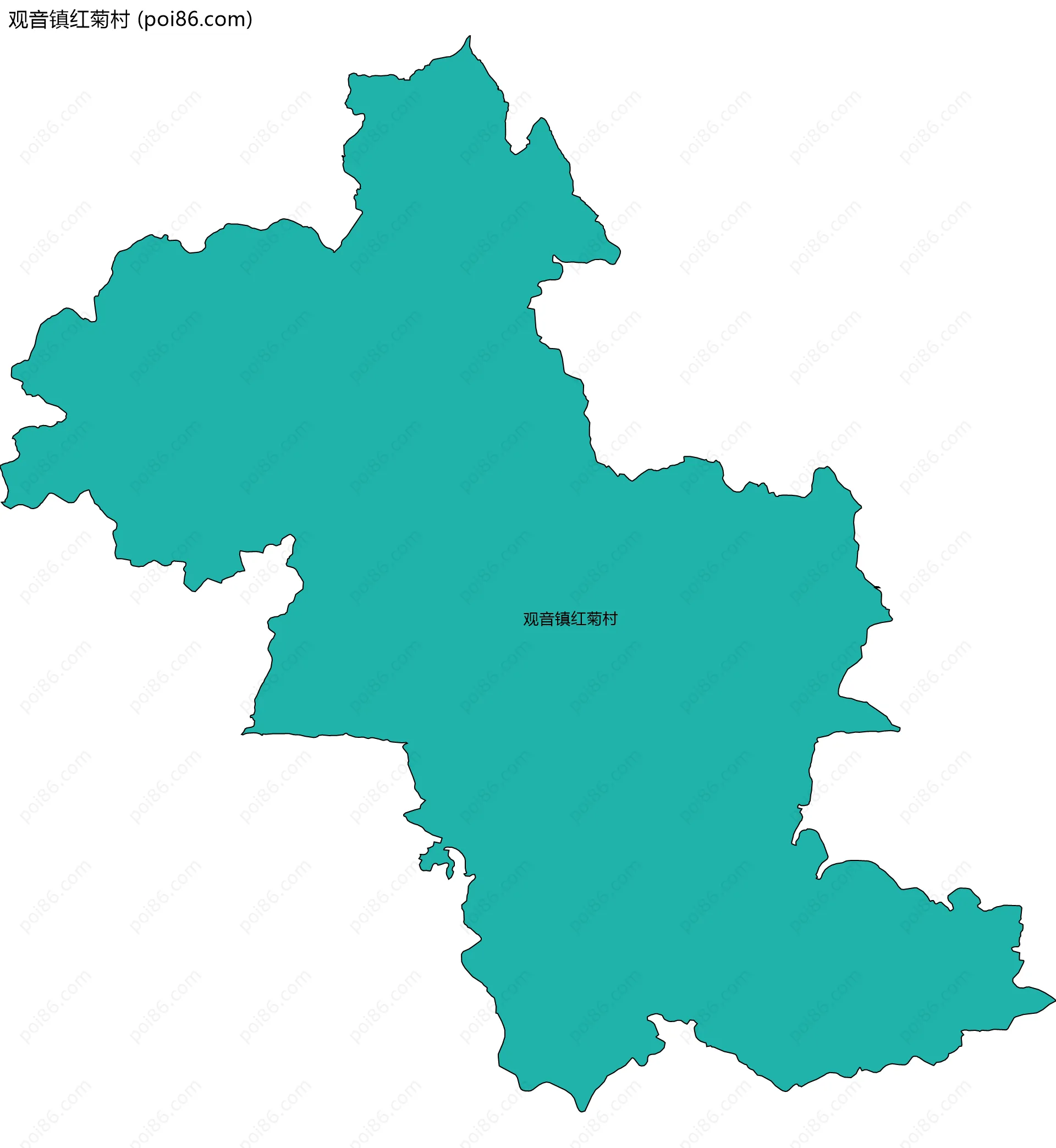 观音镇红菊村边界地图