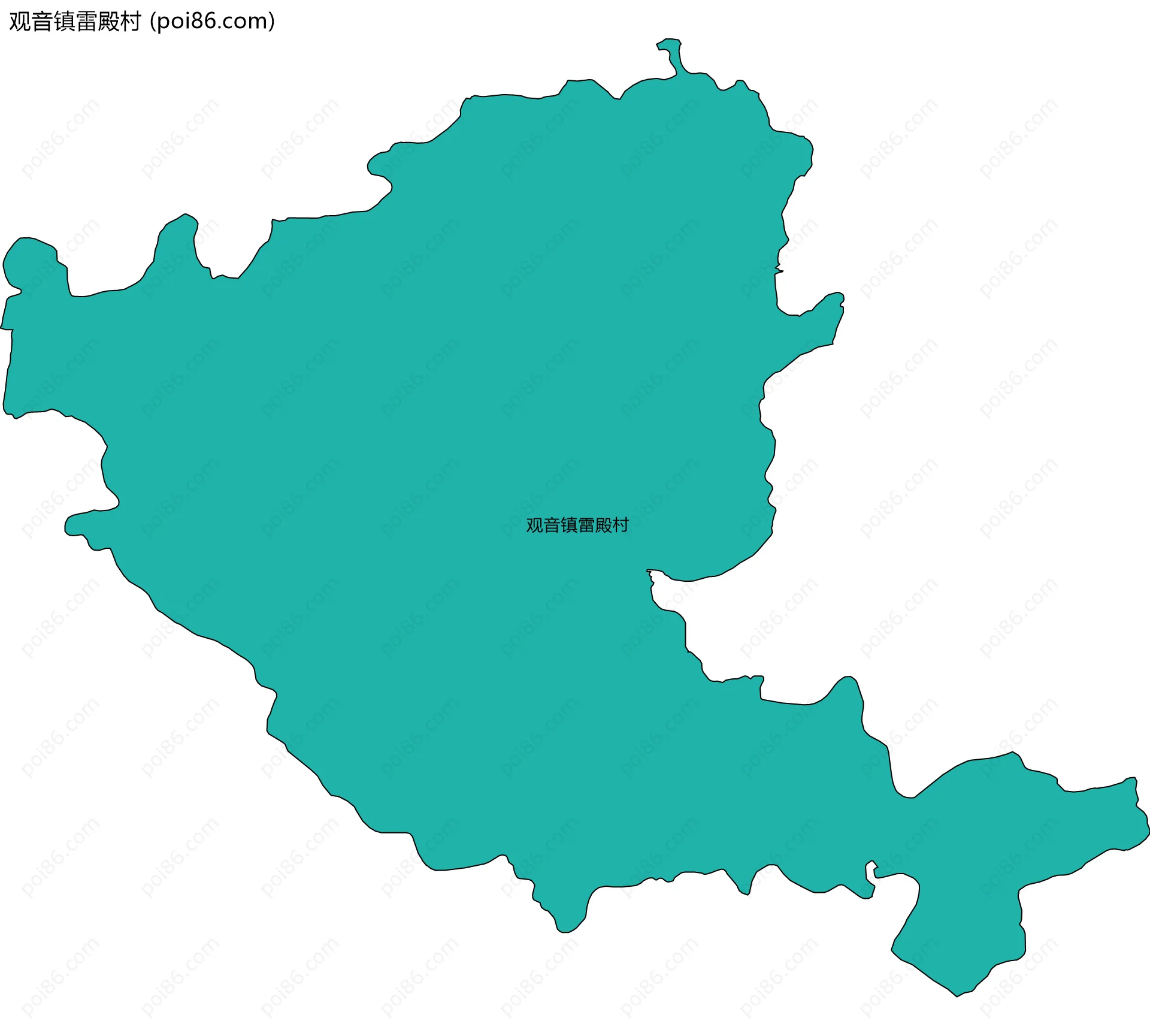 观音镇雷殿村边界地图