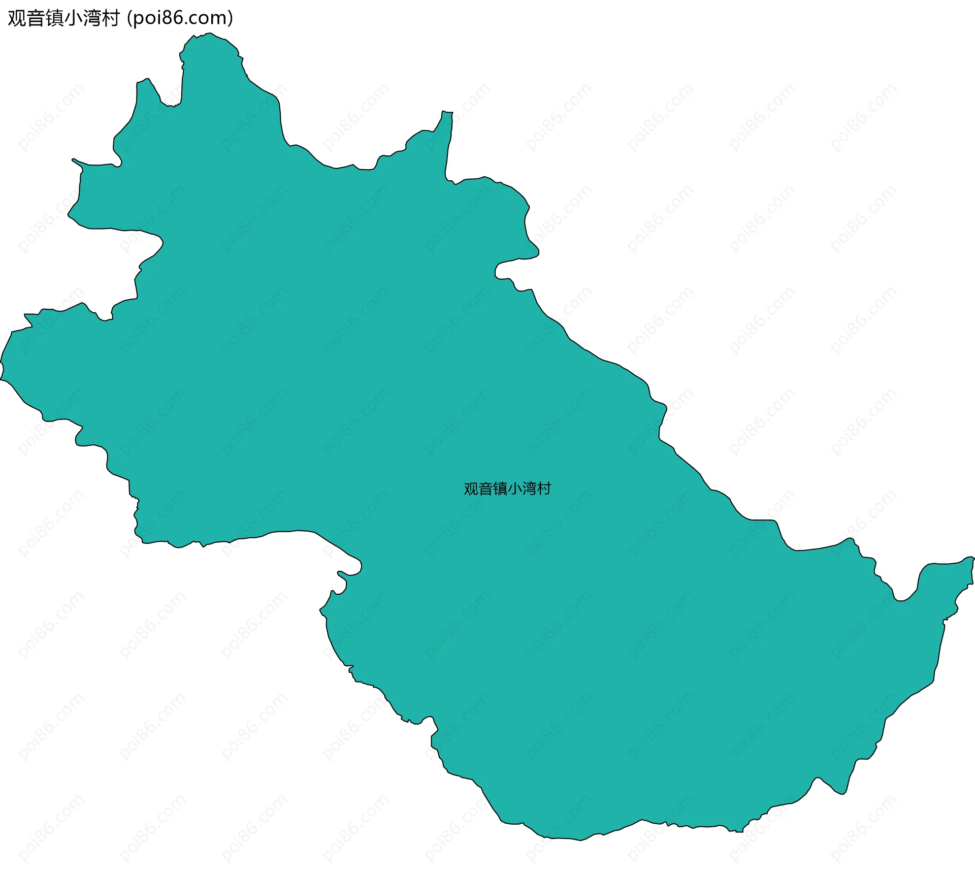 观音镇小湾村边界地图