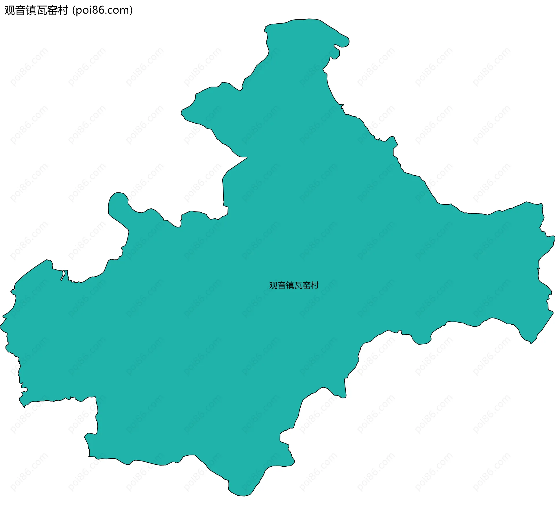 观音镇瓦窑村边界地图