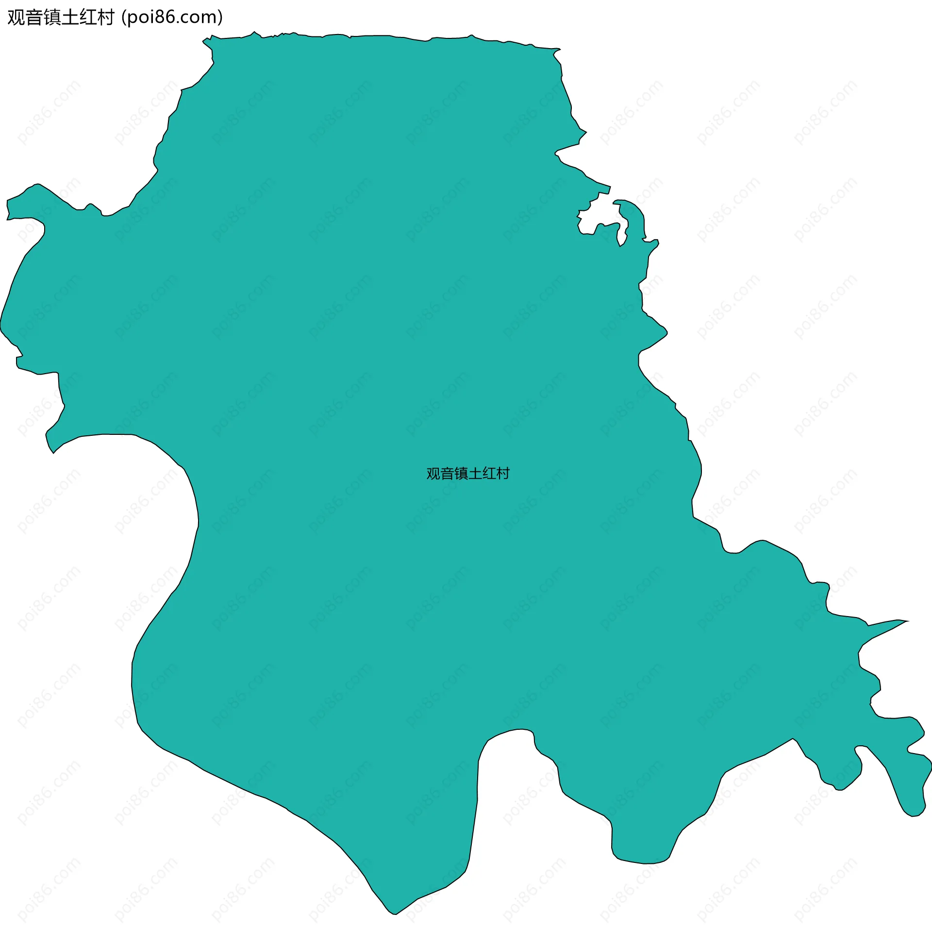 观音镇土红村边界地图