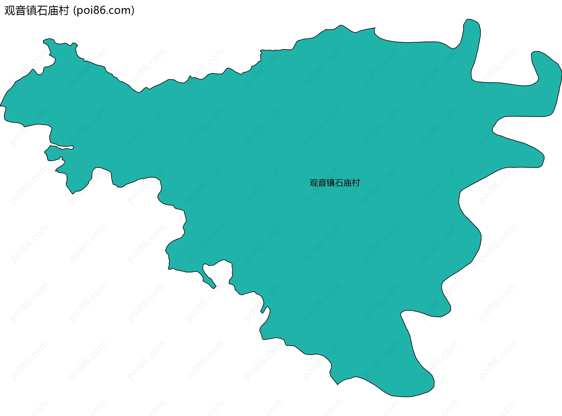 观音镇石庙村边界地图