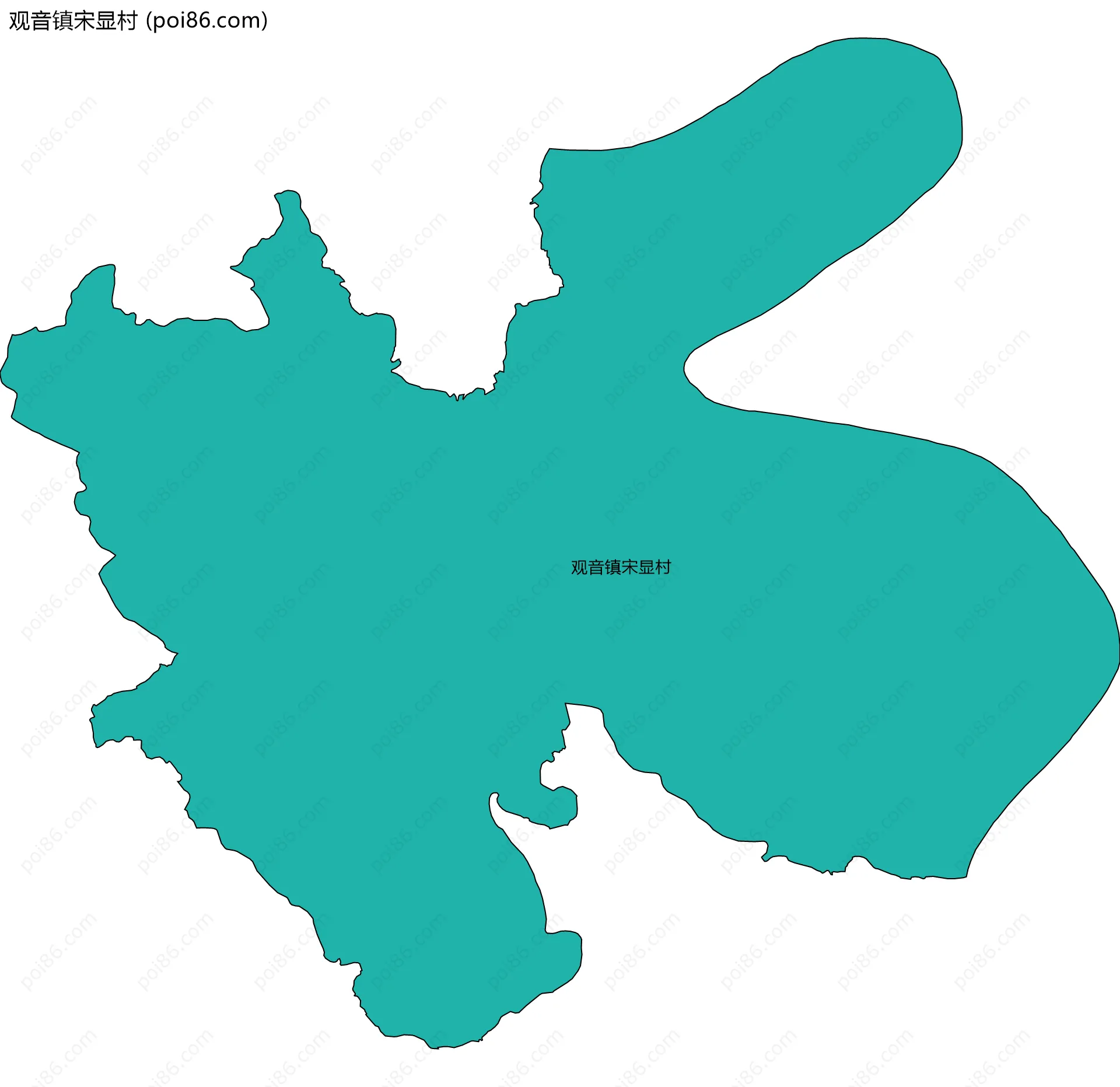 观音镇宋显村边界地图