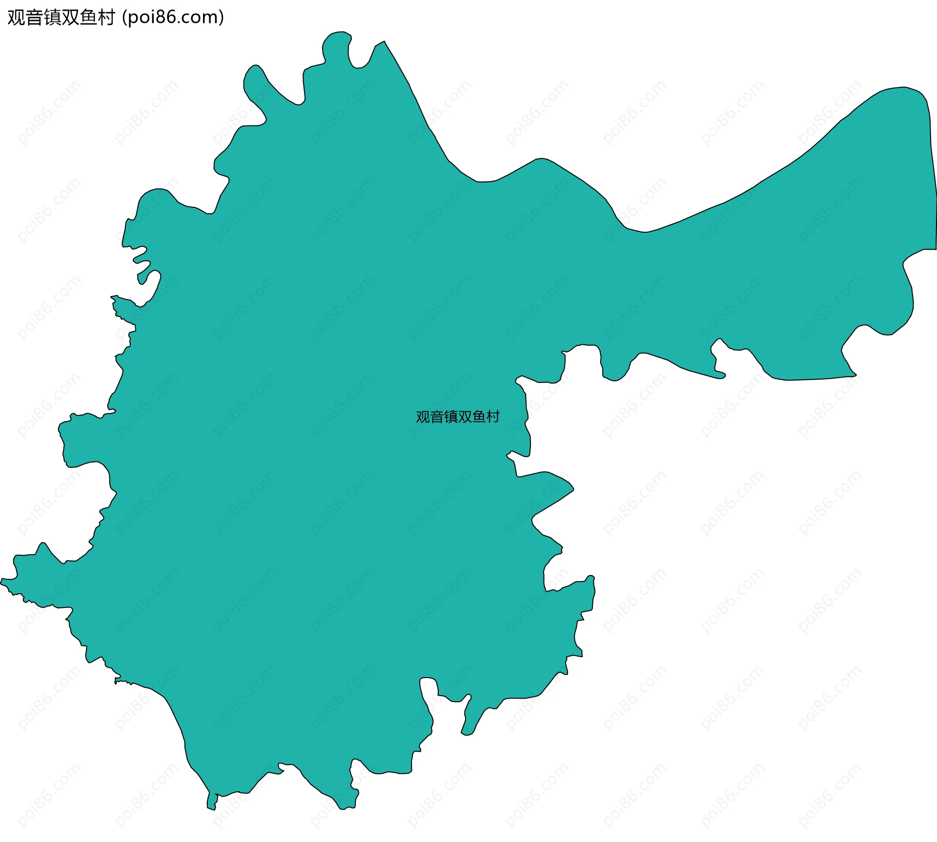 观音镇双鱼村边界地图