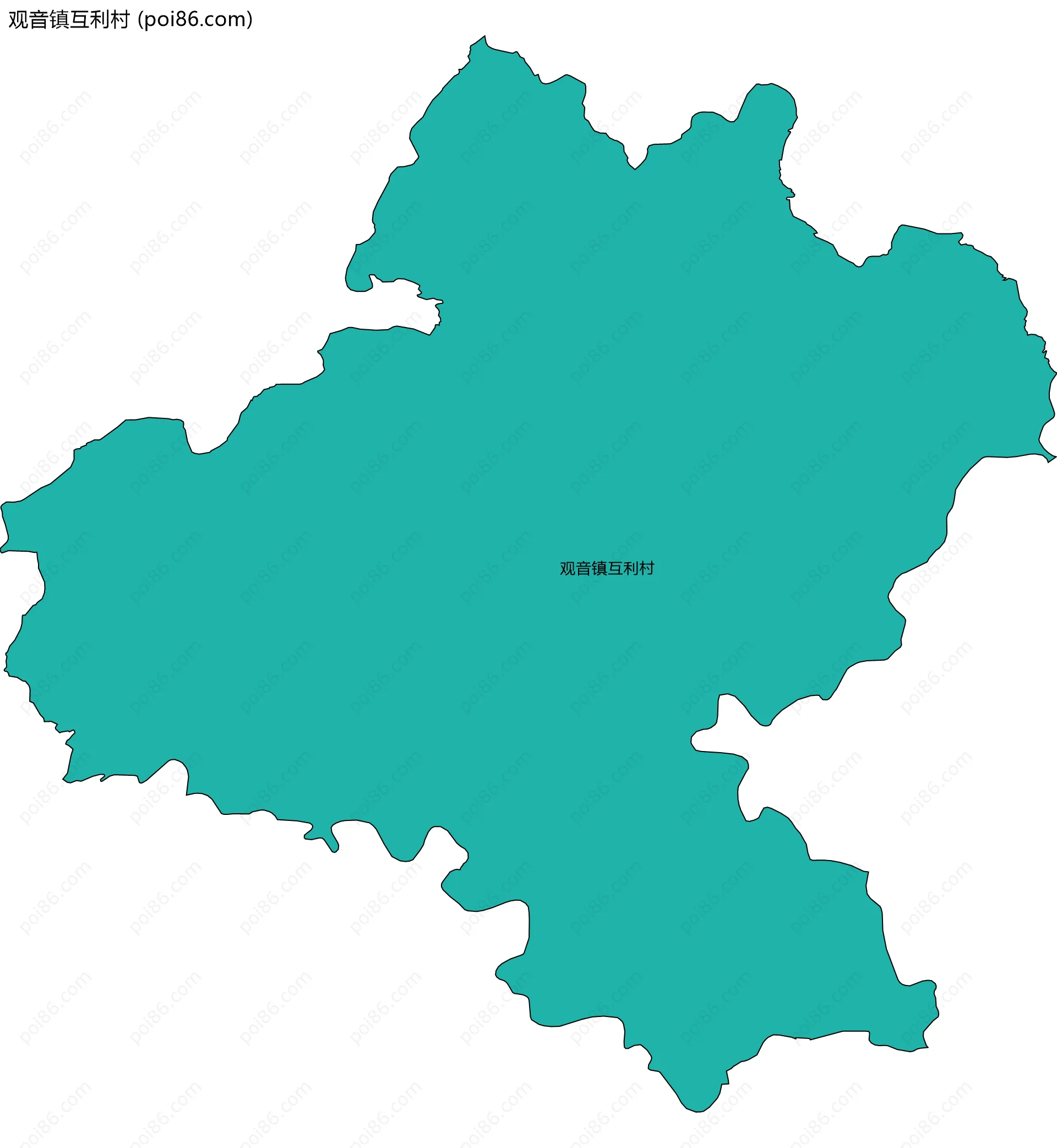 观音镇互利村边界地图