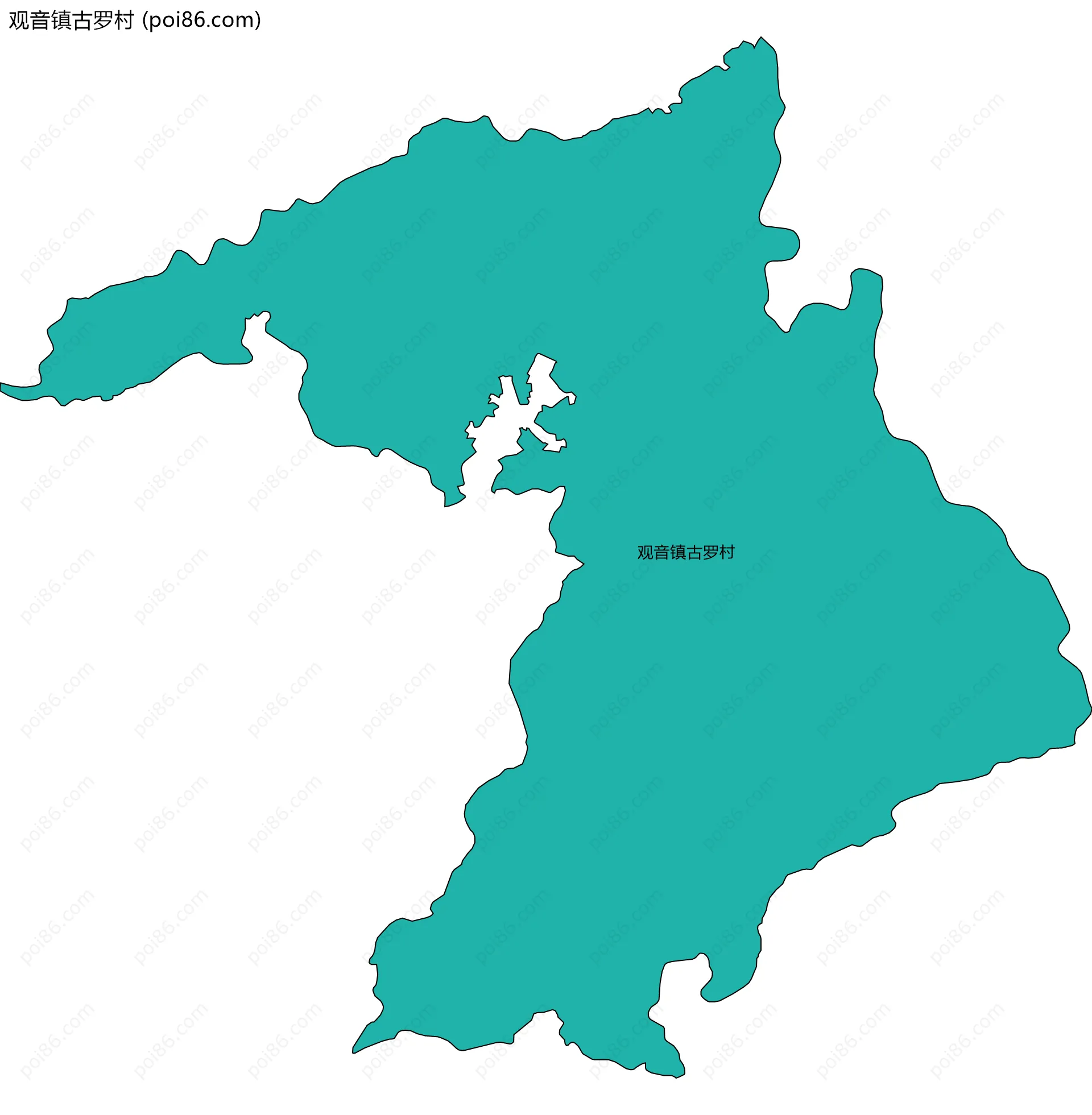 观音镇古罗村边界地图