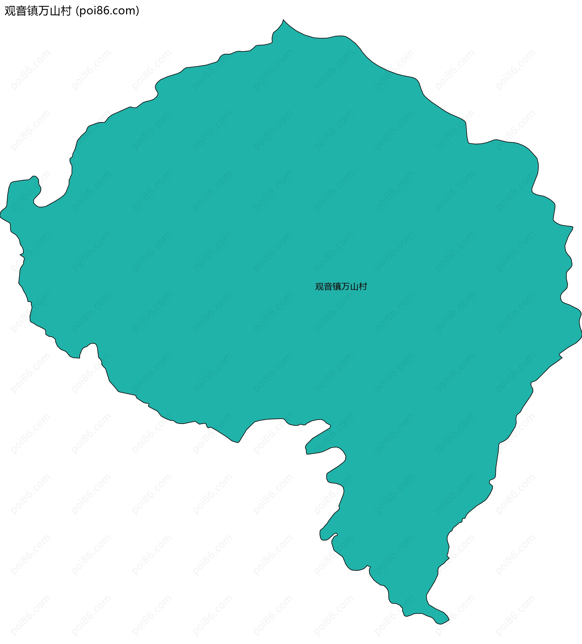 观音镇万山村边界地图