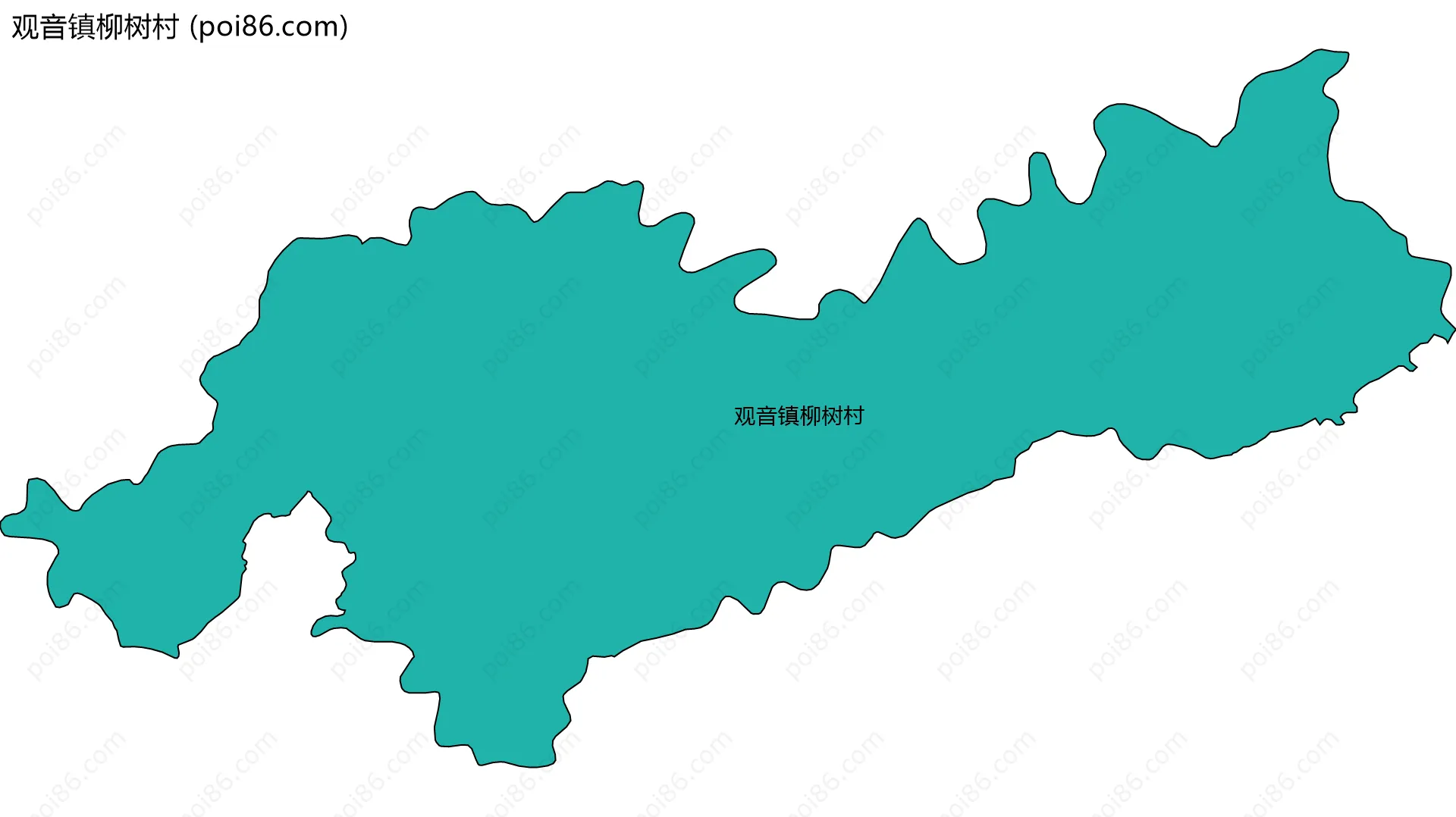 观音镇柳树村边界地图