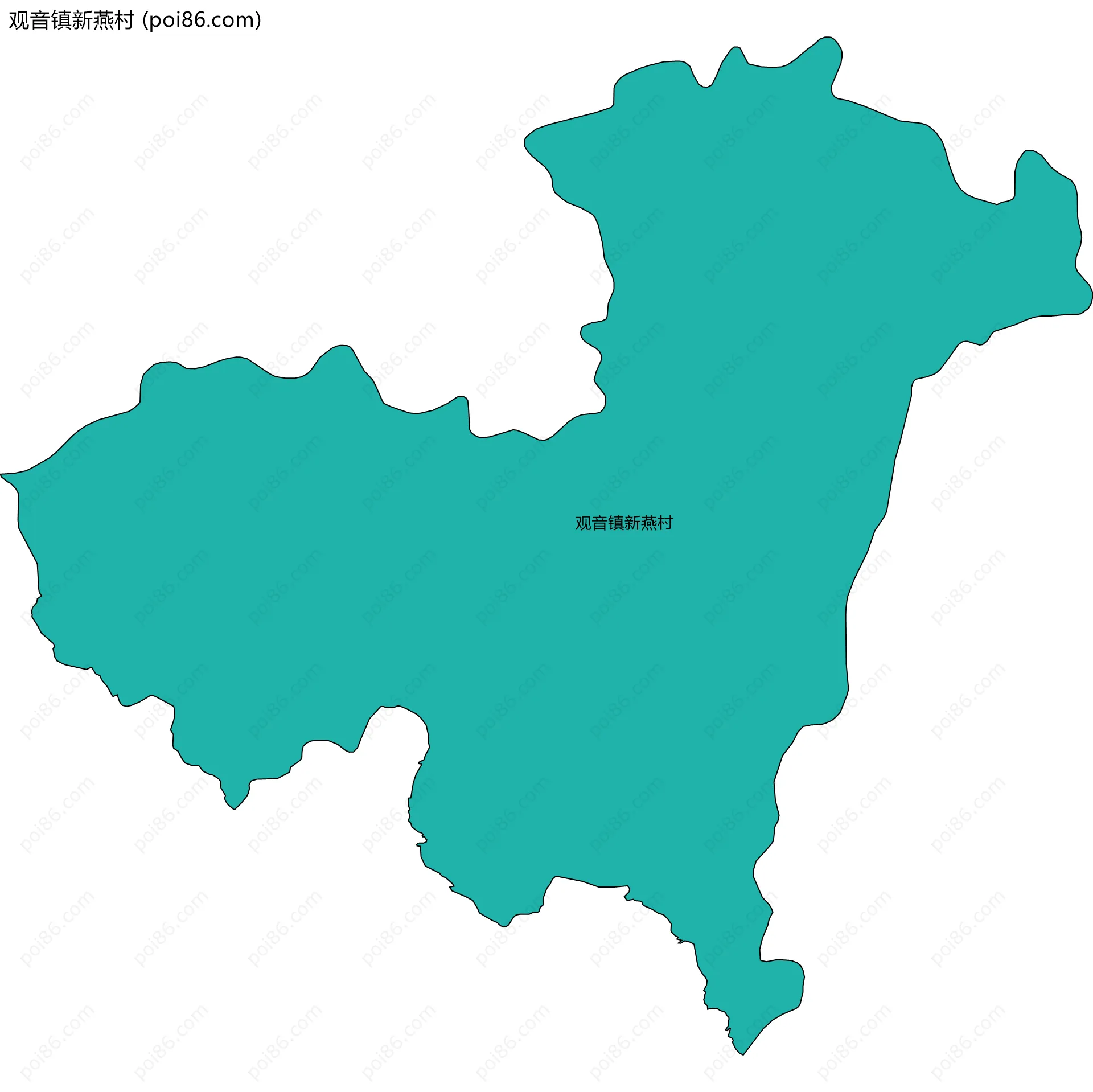 观音镇新燕村边界地图