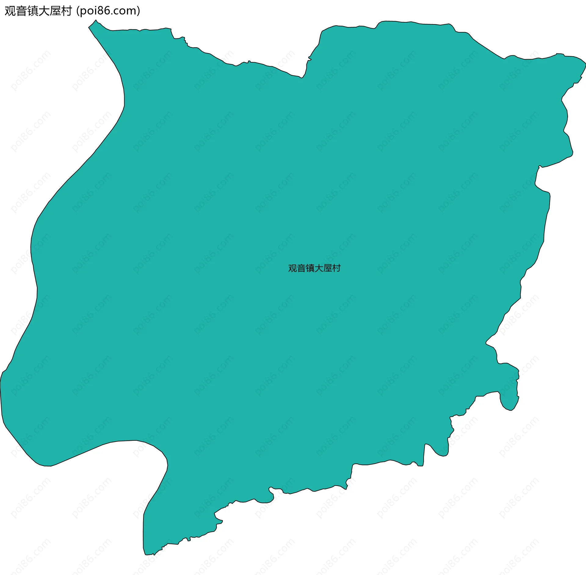 观音镇大屋村边界地图