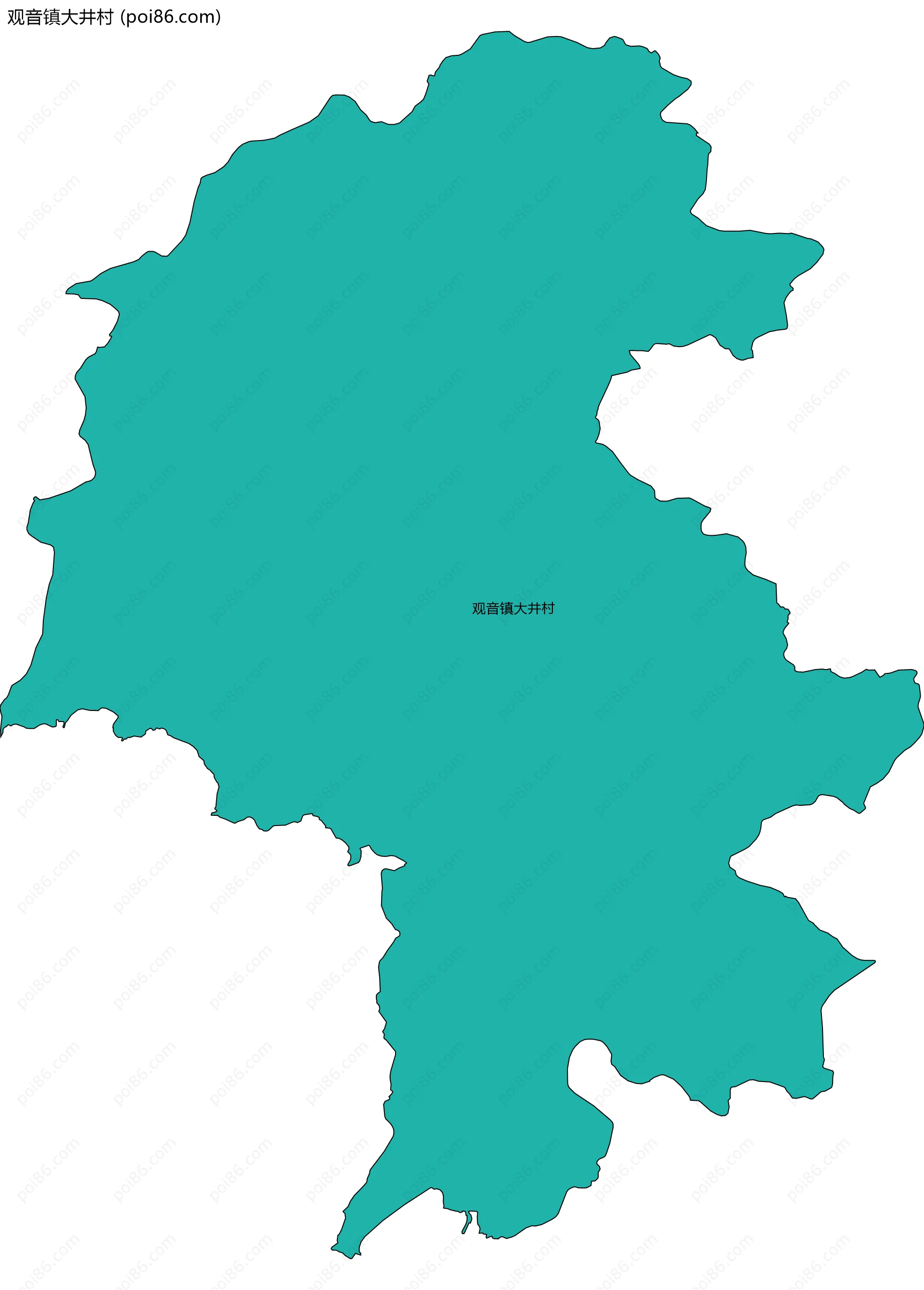 观音镇大井村边界地图