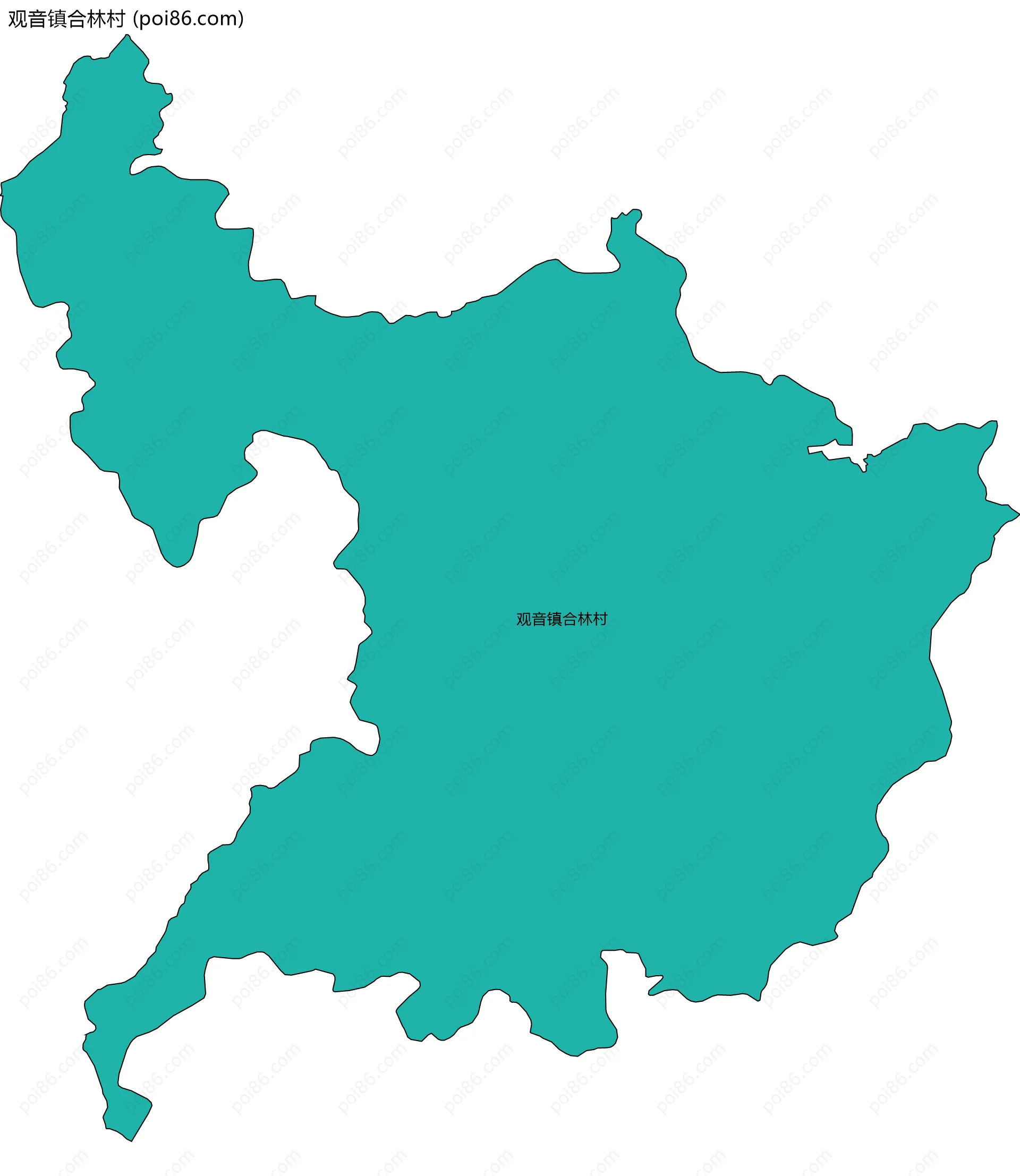 观音镇合林村边界地图