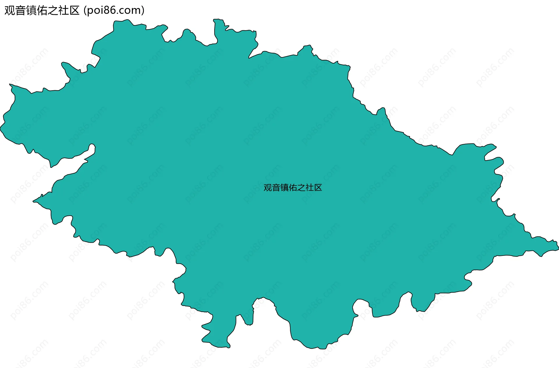 观音镇佑之社区边界地图