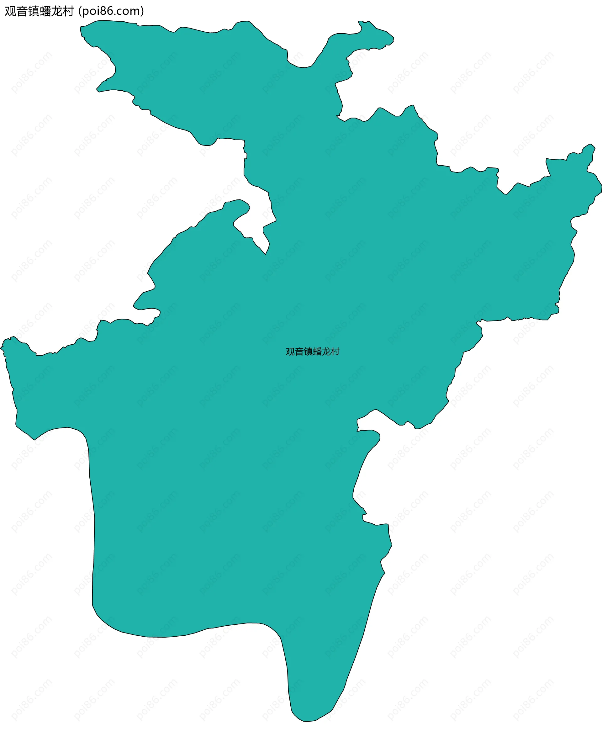 观音镇蟠龙村边界地图