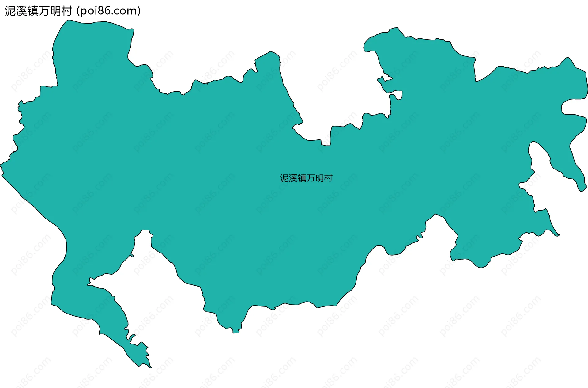 泥溪镇万明村边界地图