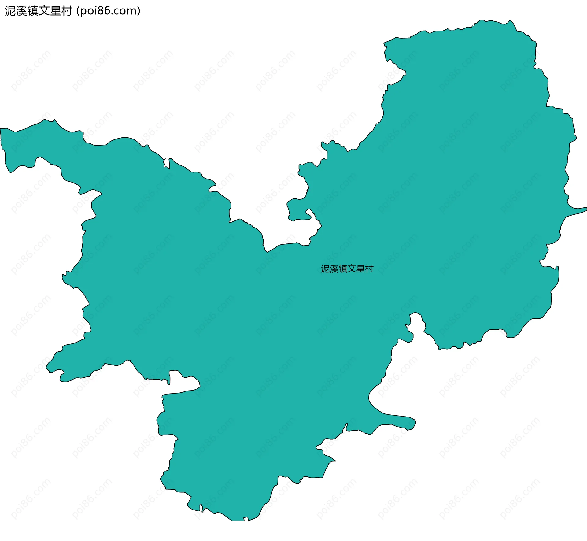 泥溪镇文星村边界地图
