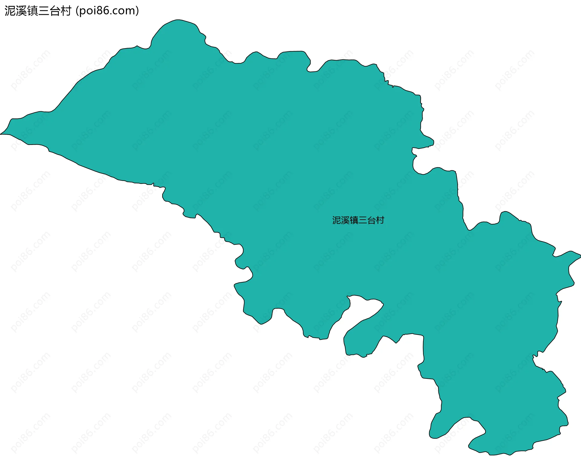 泥溪镇三台村边界地图