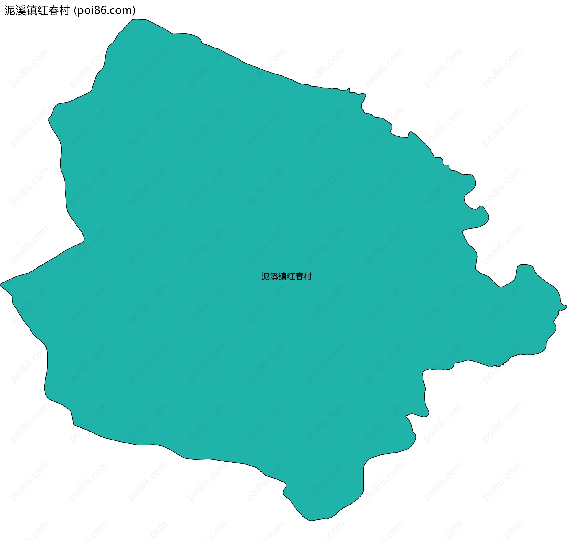 泥溪镇红春村边界地图