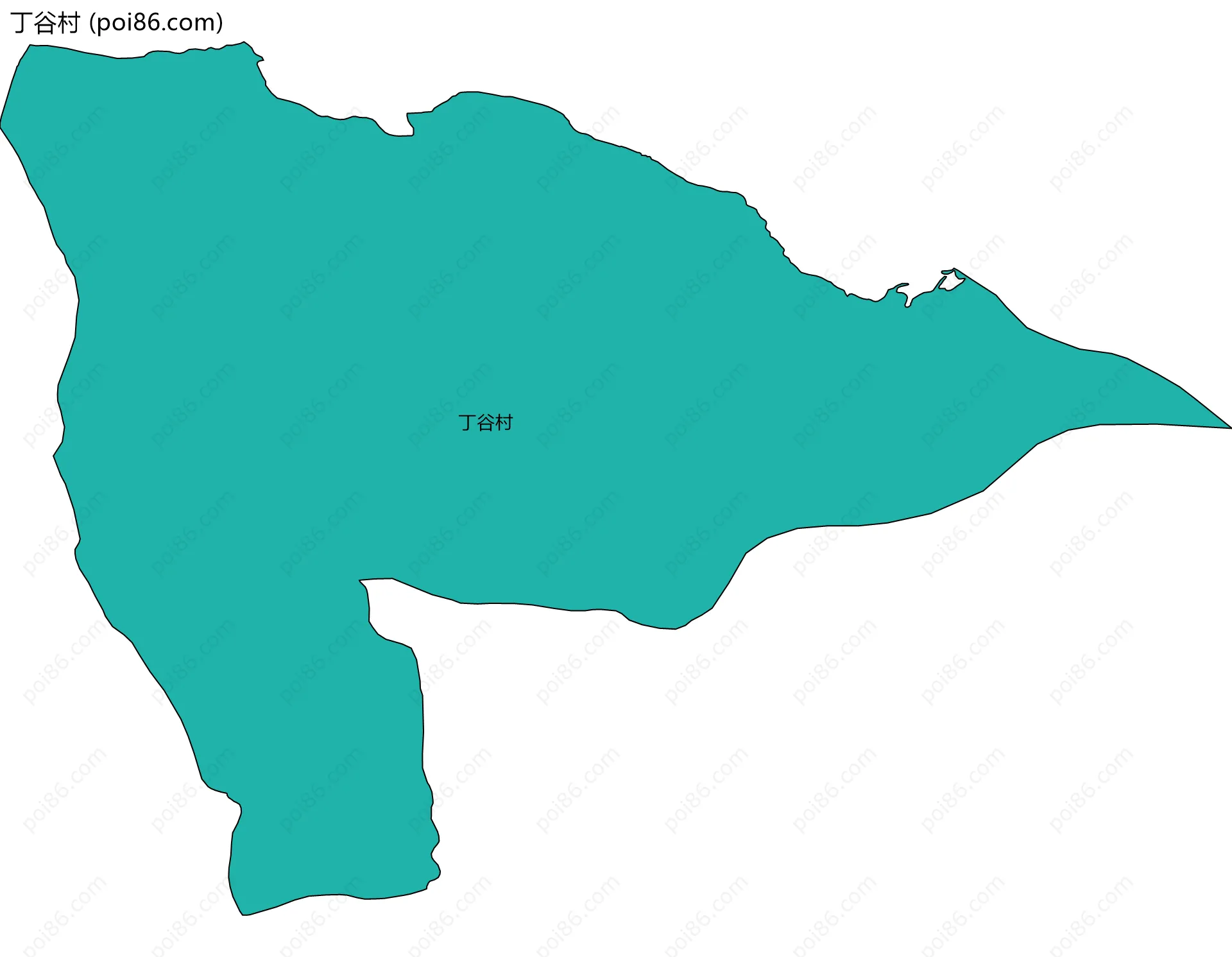 丁谷村边界地图