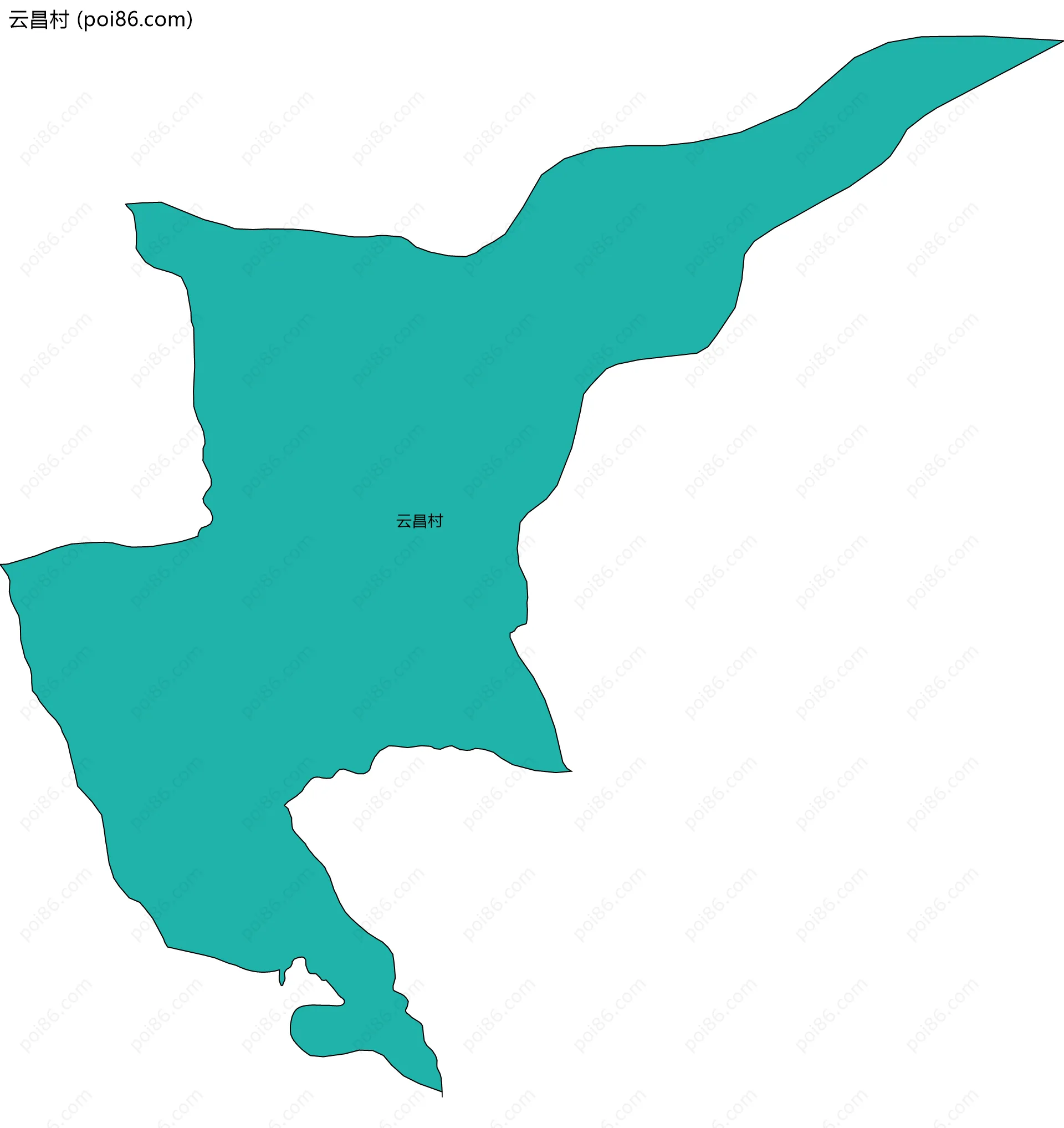 云昌村边界地图