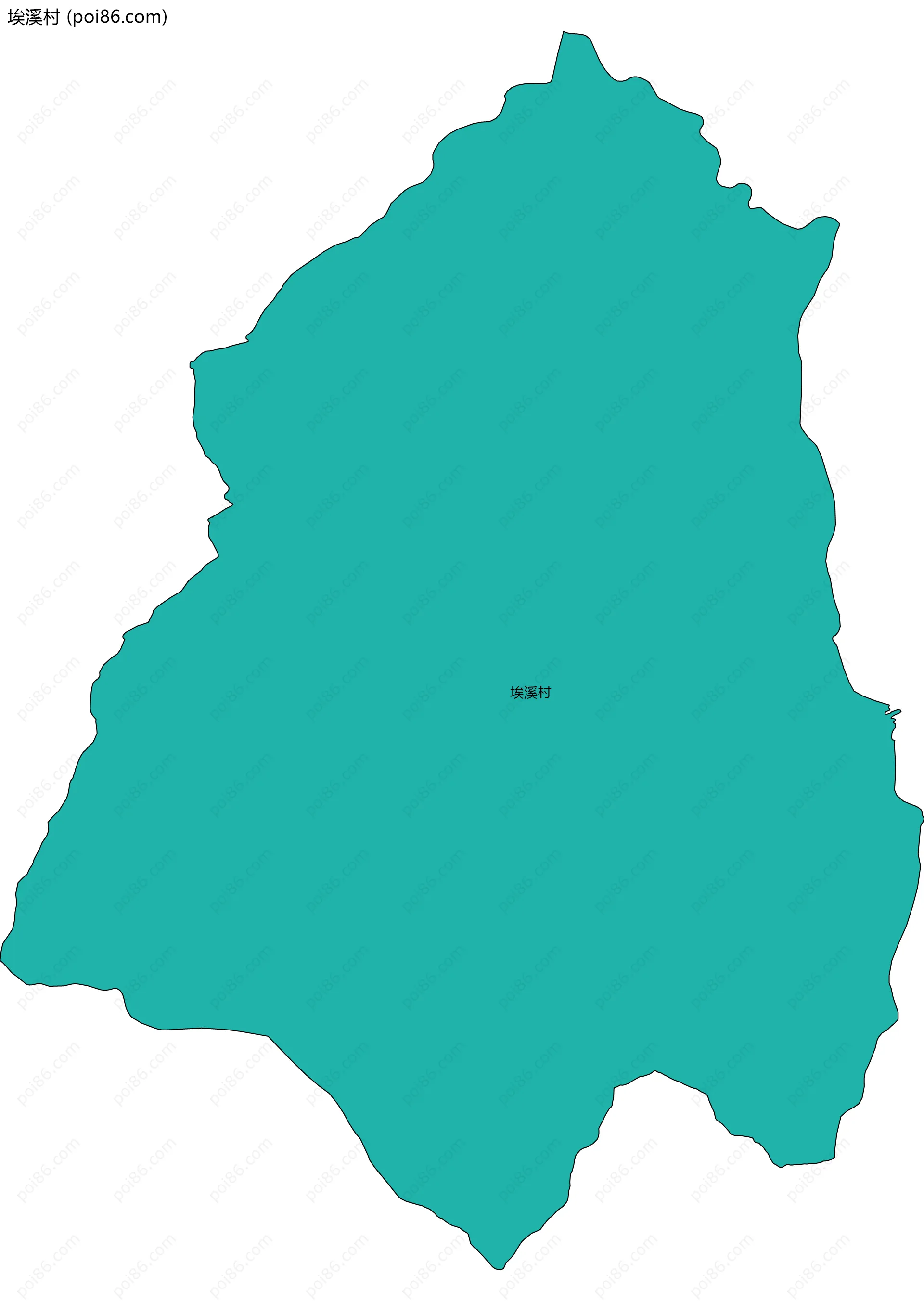 埃溪村边界地图