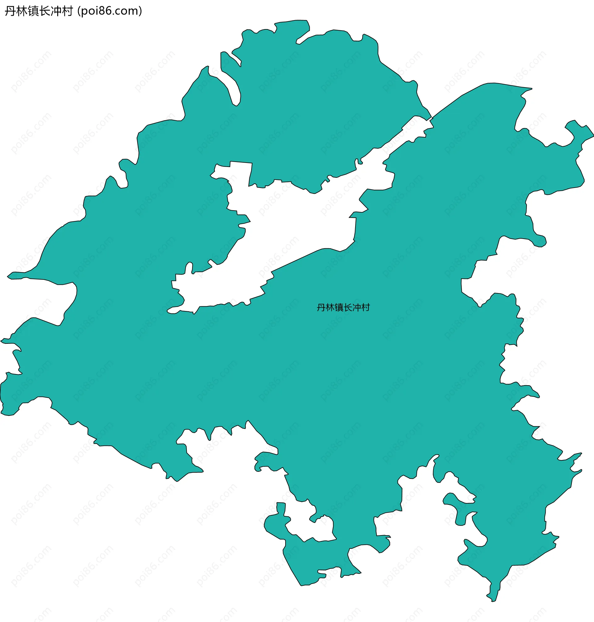 丹林镇长冲村边界地图